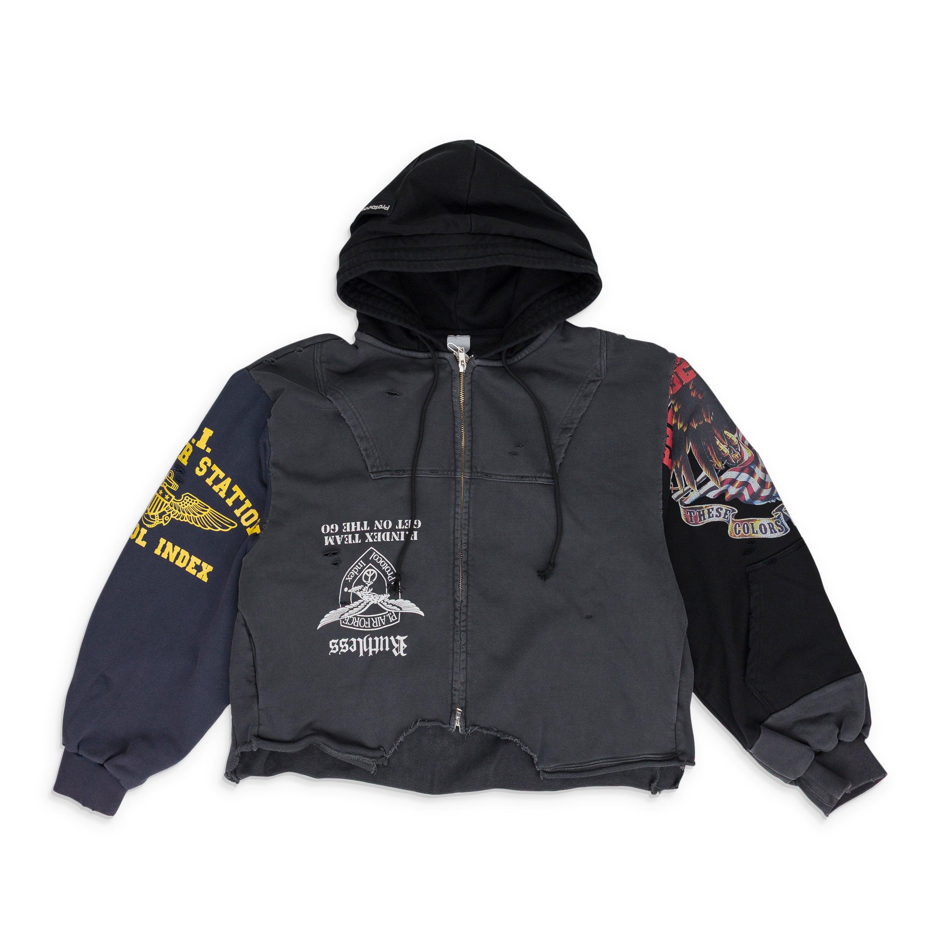 Protocol Index Upside Down Zip Hoodie in Blue for Men | Lyst