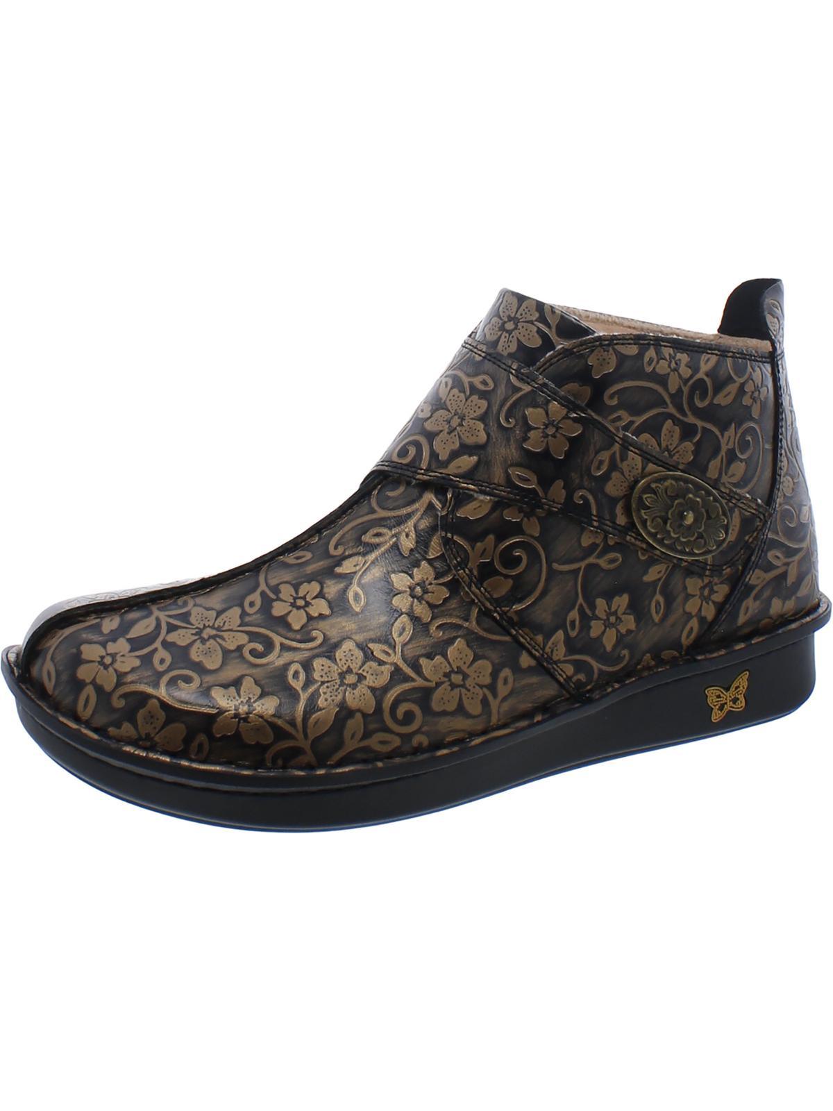 Alegria Caiti Leather Faux Fur Lined Ankle Boots in Brown Lyst