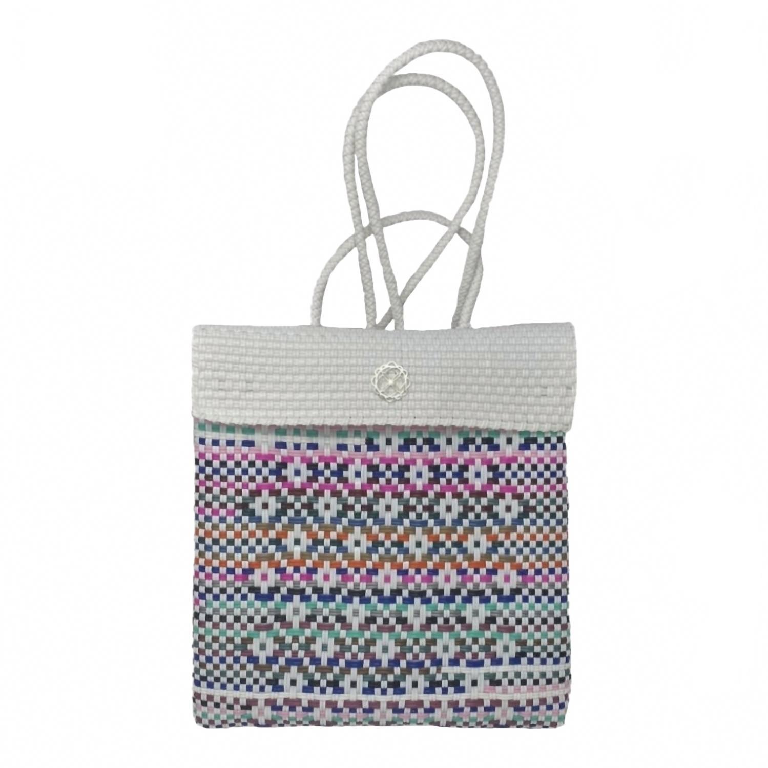 NEW LOLA\'S BAG women\'s small handmade aztec backpack in blue/white LolasBags_October2019_2942_120  main image 4