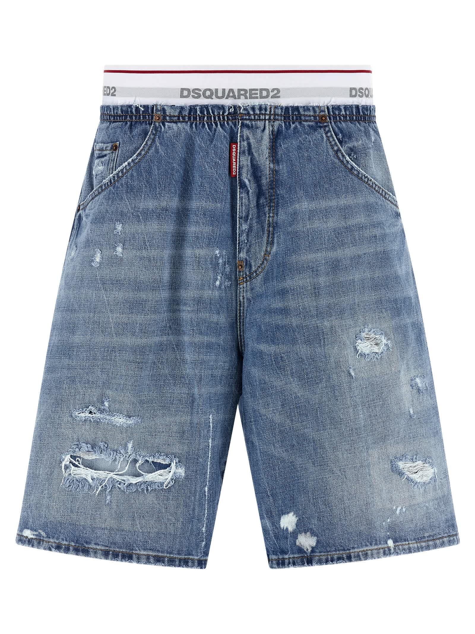 パンツ DSQUARED2 printed cotton Bermuda shorts DSquared² Shorts for Men | Online Sale up to 68% off | Lyst