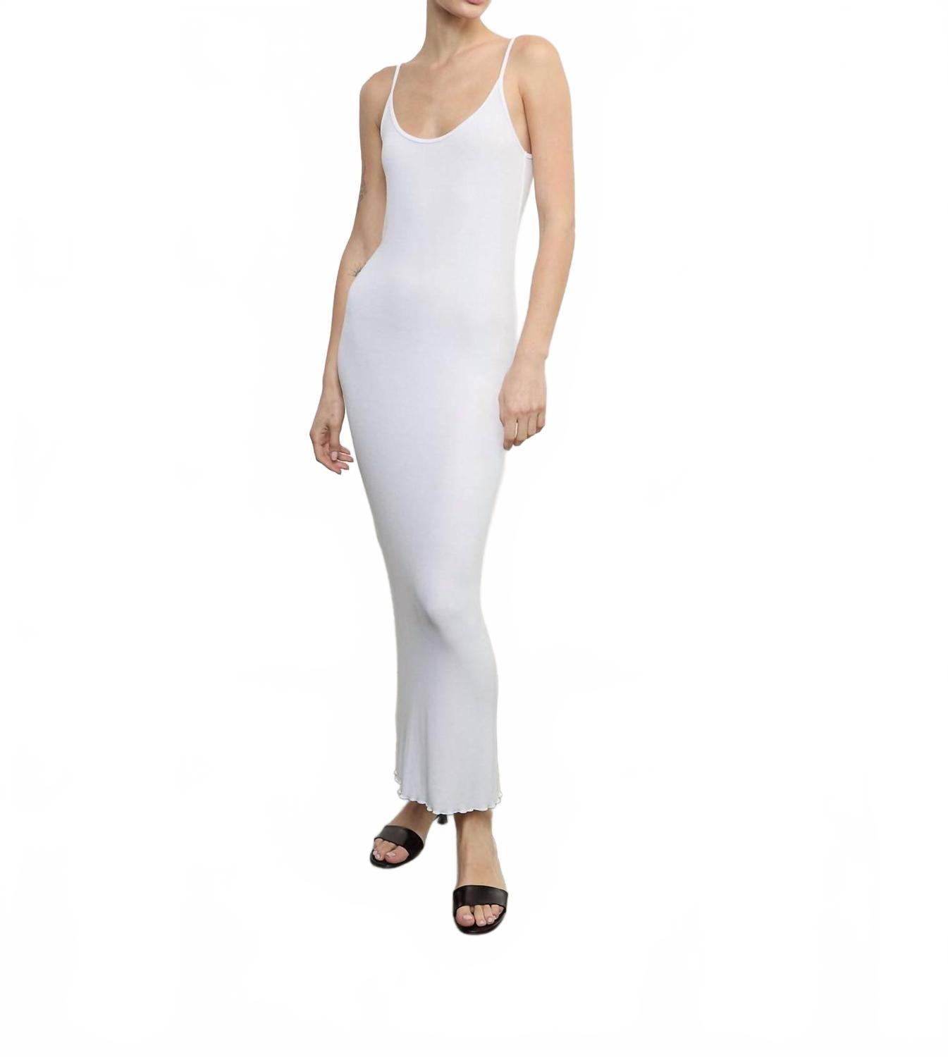 enza costa silk rib ankle length tank dress Flutter Sleeve Ruffle Tiered Gown main image 1