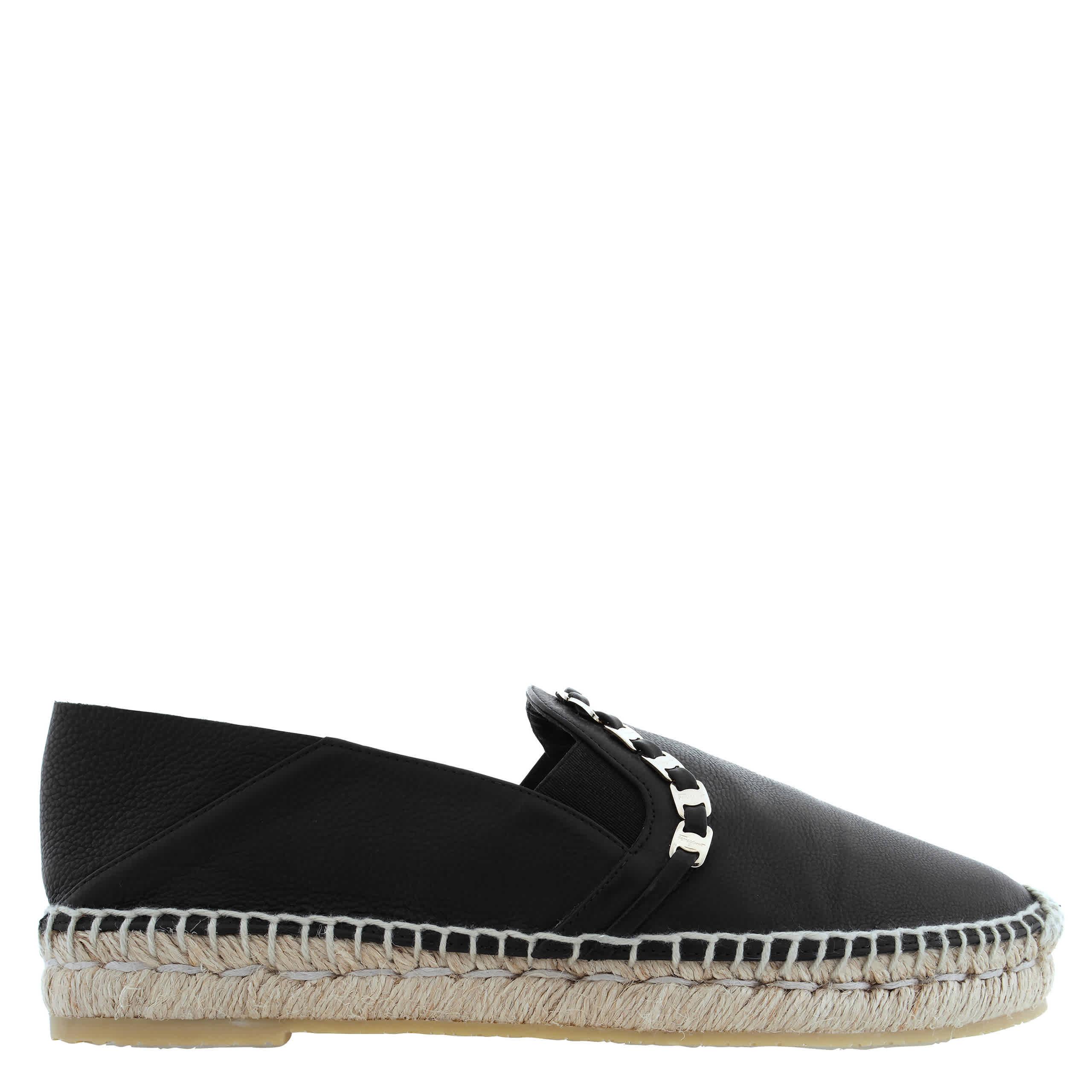 Ferragamo Leather Espadrille, Black $750 SALVATORE FERRAGAMO -  main image 2