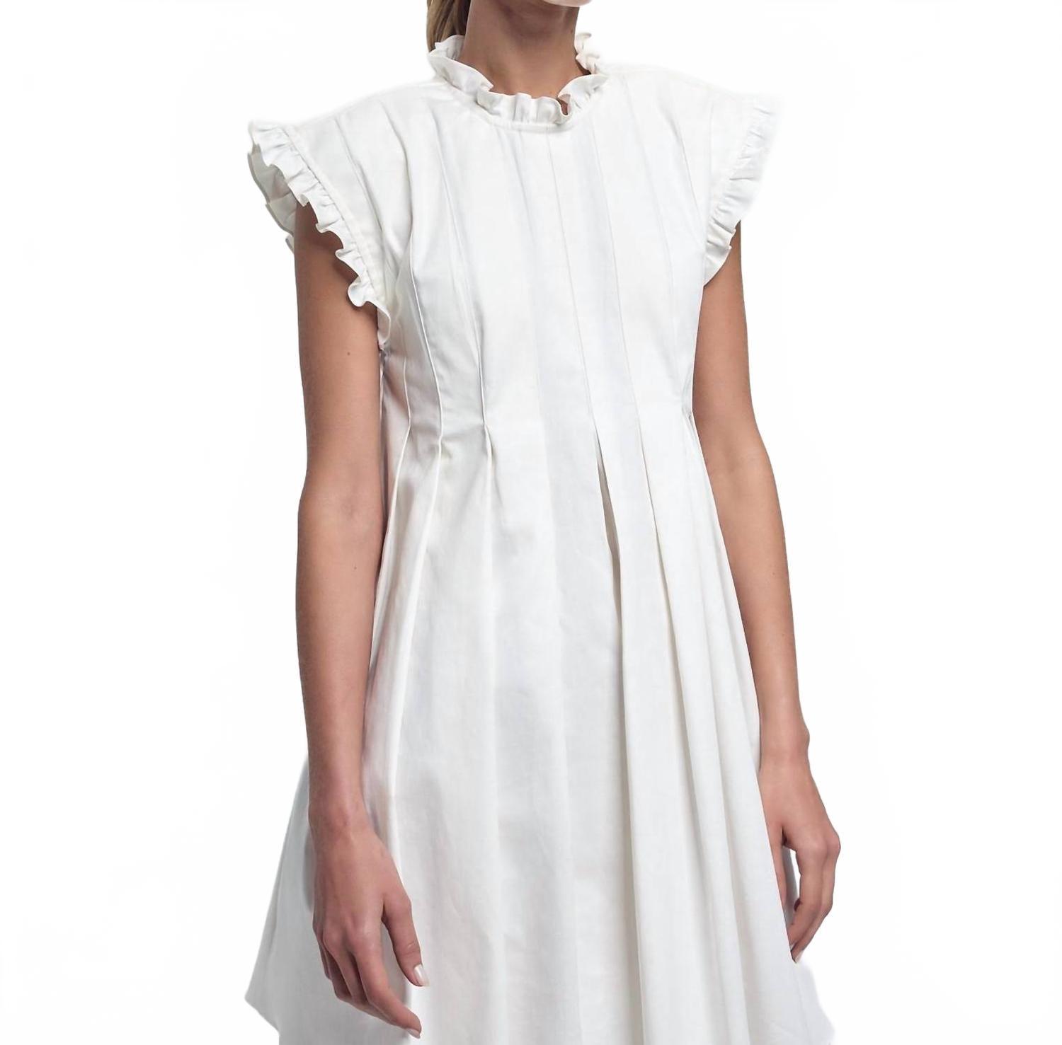 【関税込み】Kika Vargas ホワイト Malala ミニワンピース KIKA VARGAS Malala tie-detailed faux pearl-embellished crepe