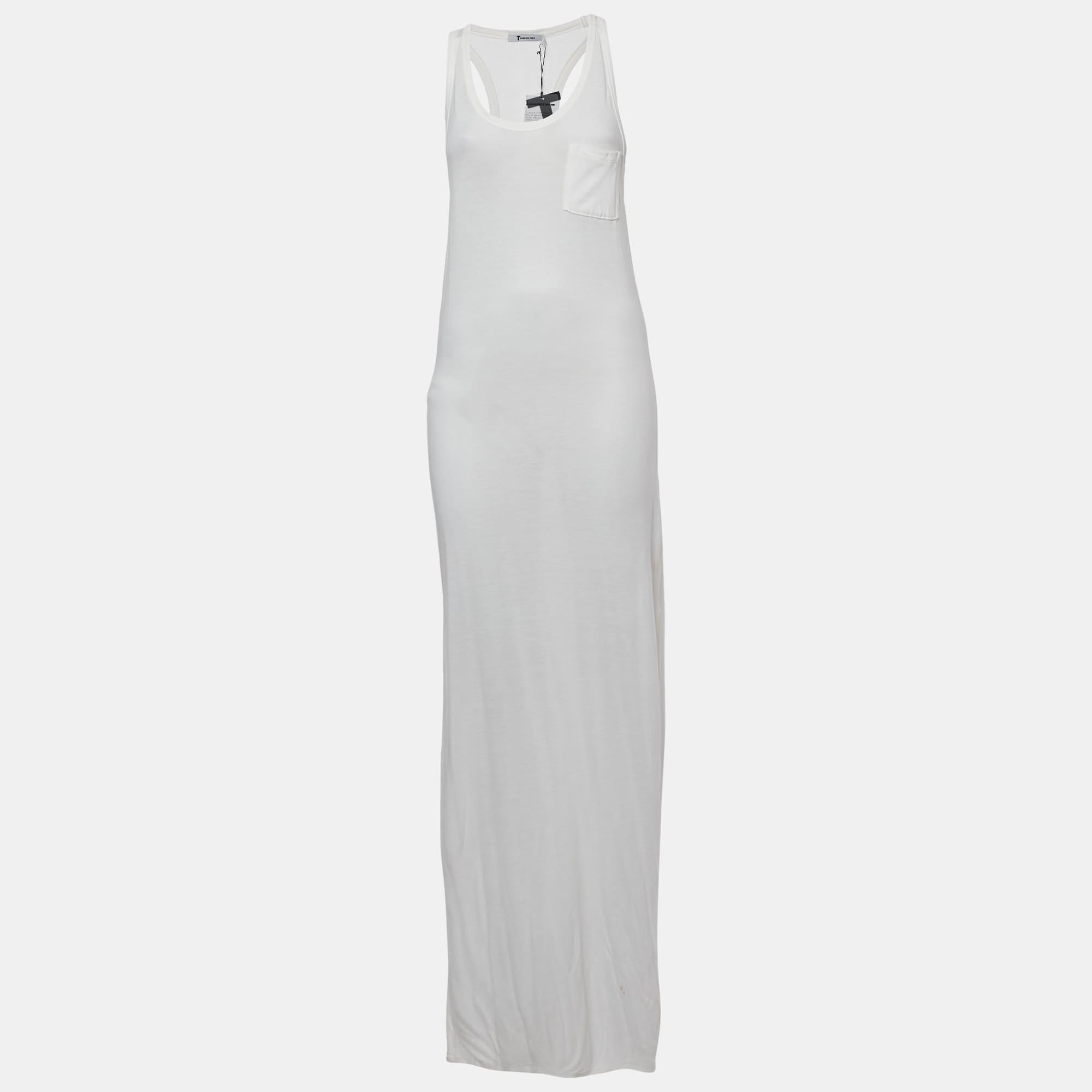 t by alexander wang jersey dress Tank in White dev-position-most-loved:number:102