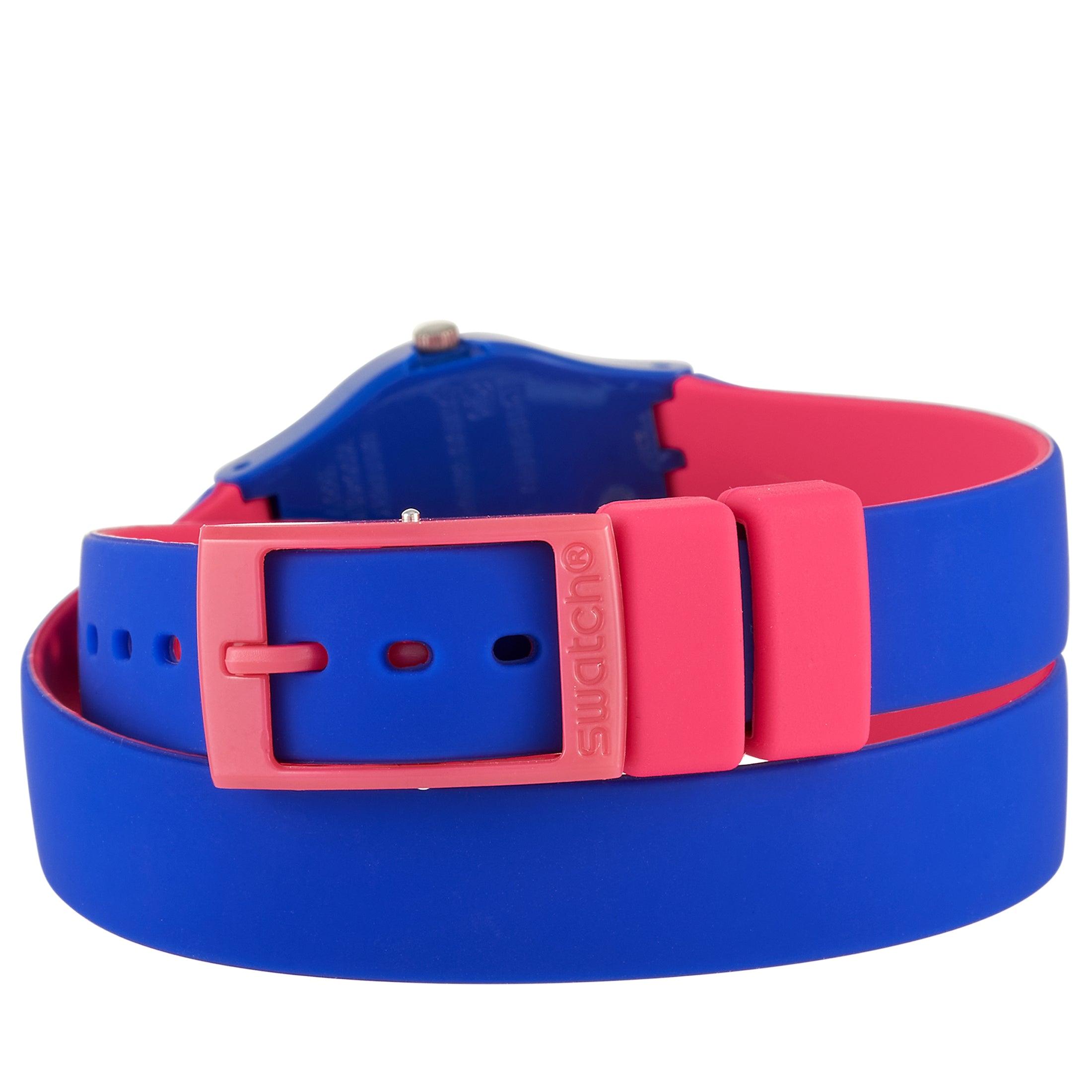 Swatch Biko Bloo Blue-pink Double Wrap Ladies' Watch Ls115 | Lyst