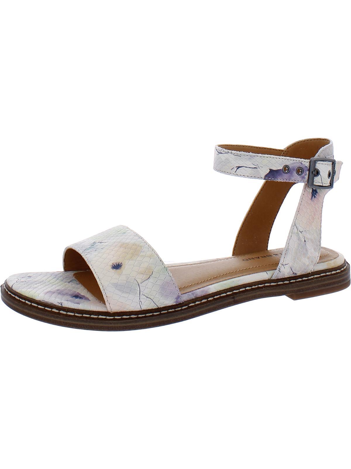 Lucky Brand Kimaya Leather Ankle Strap Slide Sandals in White Lyst
