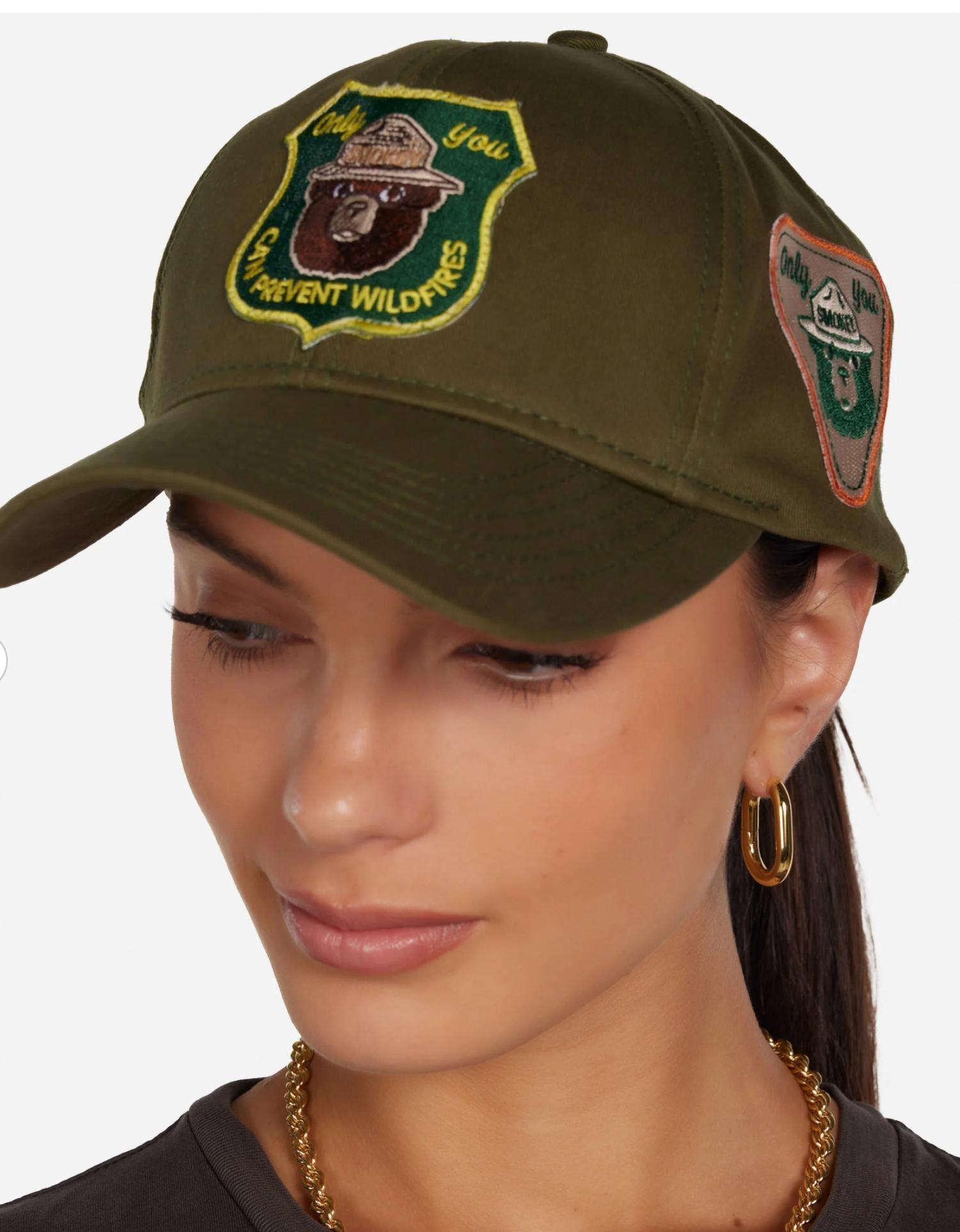 Lauren moshi Black Cap with Star and Smile Design Global Stars Black Trucker Hat – Star Line by Chance The Rapper main image 2