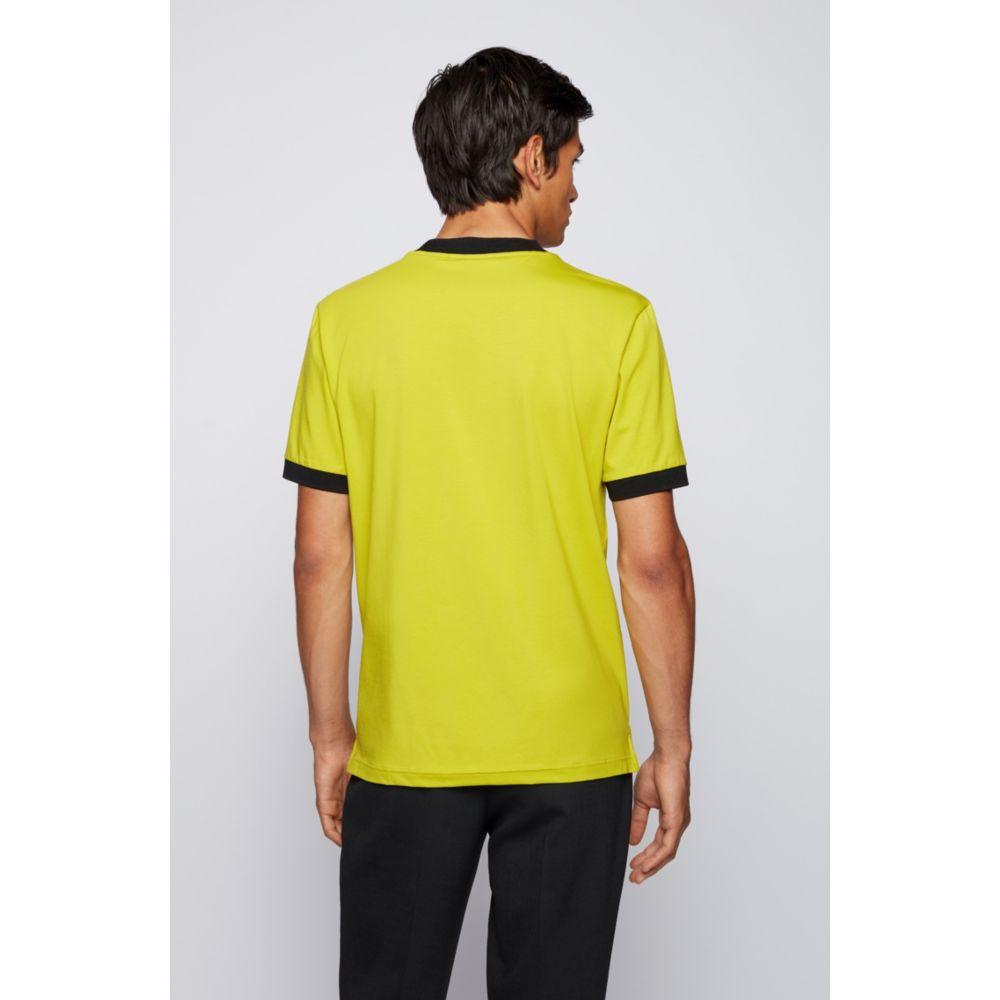 BOSS by HUGO BOSS Cotton Hugo - Regular Fit T Shirt In Moisture Wicking  Stretch Cotto in Green for Men | Lyst