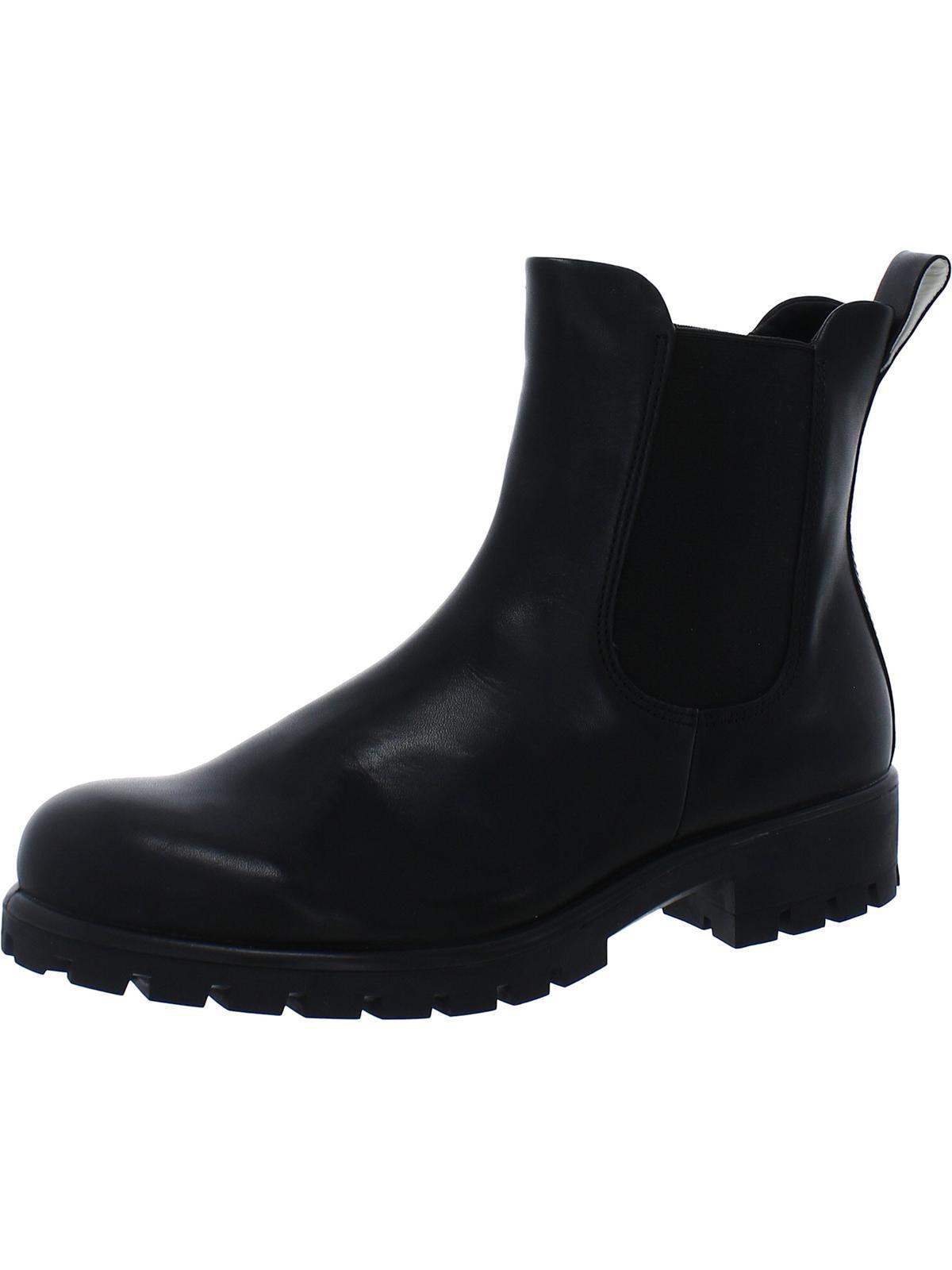 Ecco Modtray Leather Lugged Sole Chelsea Boots in Black Lyst
