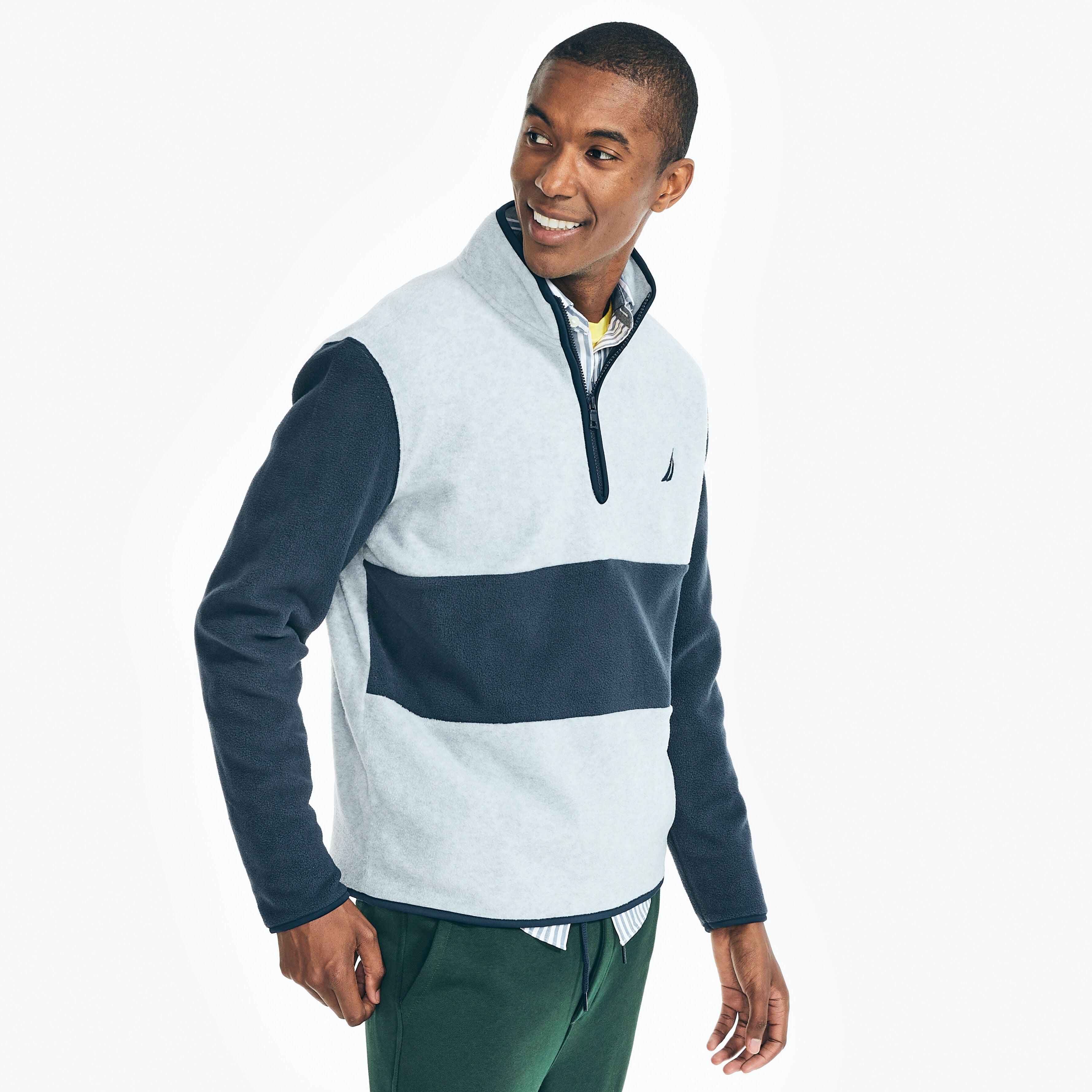Colorblock half zip sweatshirt discount