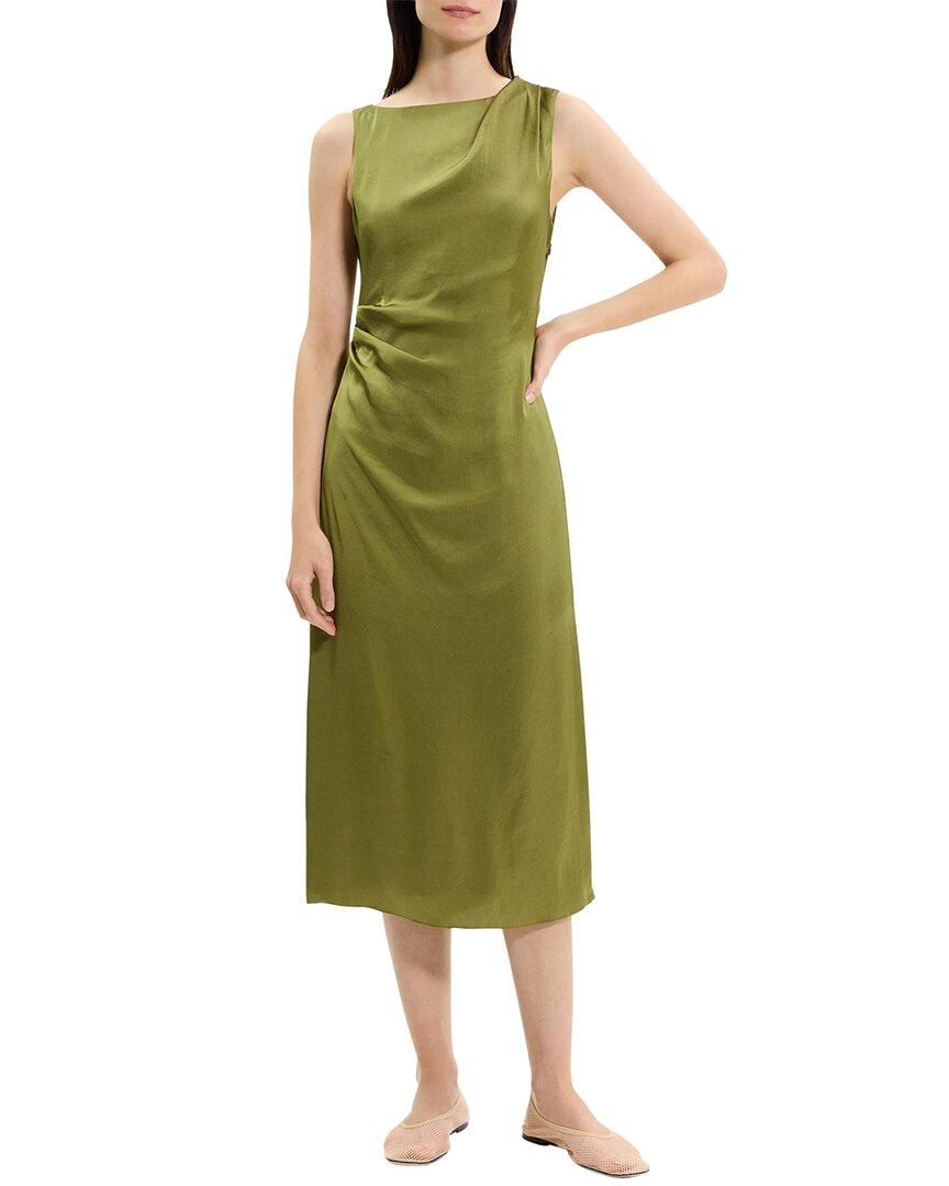 green emerald velvet dress Theory Women's Shoulder Drape Dress, Avocado, 0 at Amazon Women's Clothing  store