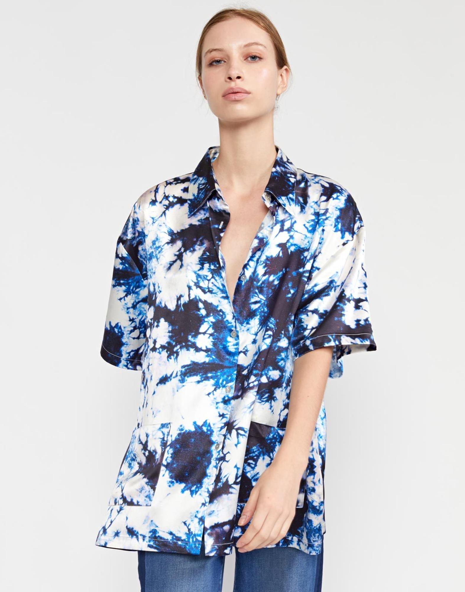 Cynthia Rowley Tie Dye Printed Silk 