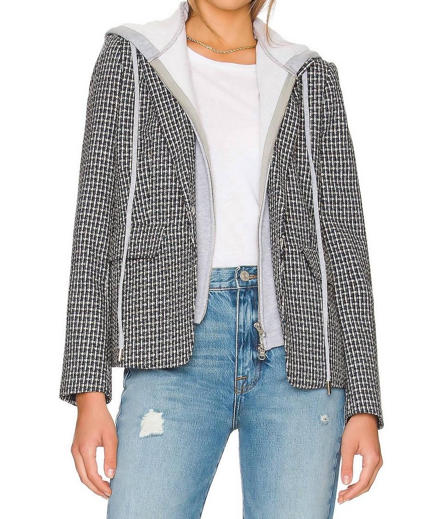 Central Park West Clarke Plaid Dickie Blazer I in Blue Lyst