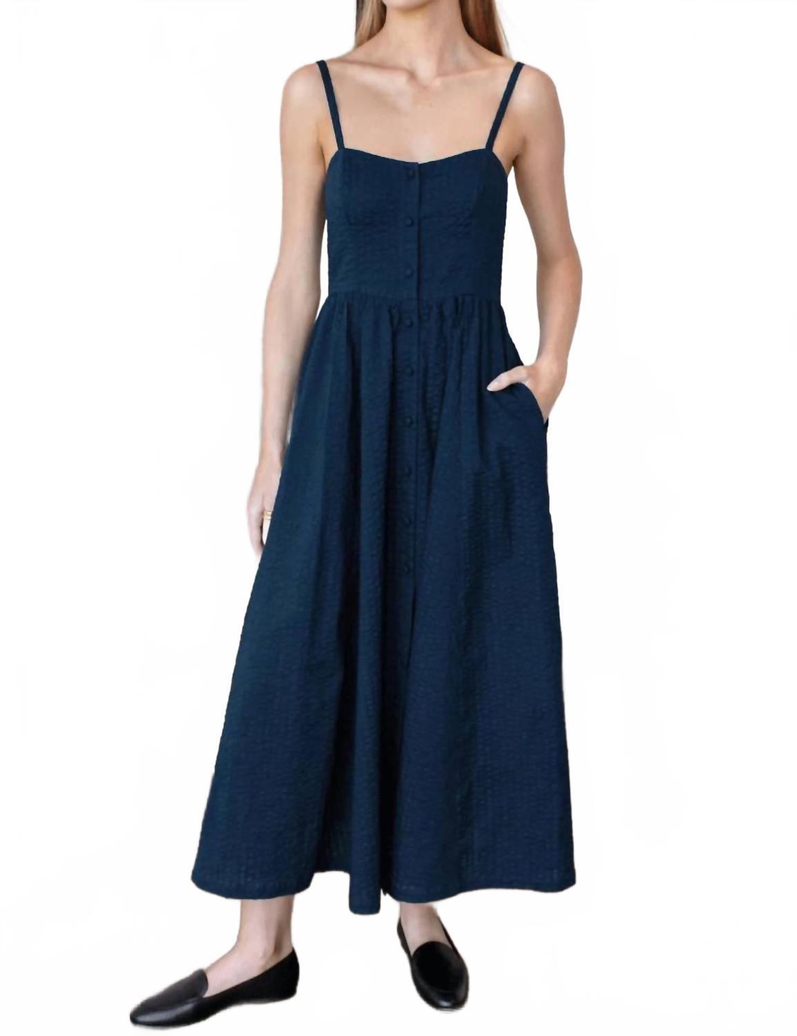 chinese dress ladies Florentine Layering Dress in Navy | Emerson Fry main image 1
