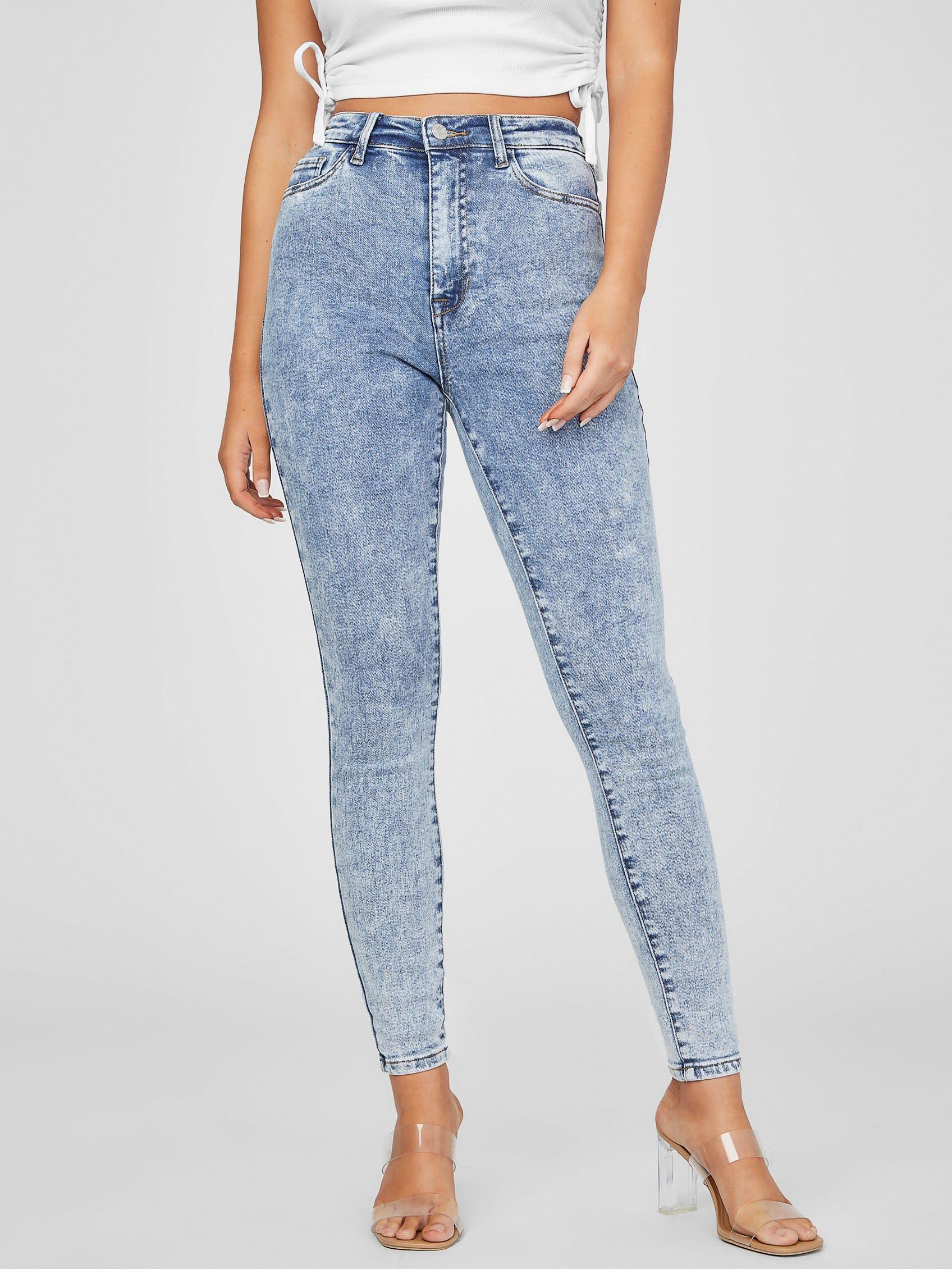 Guess Factory Georgi High-rise Ankle Skinny Jeans in Blue | Lyst