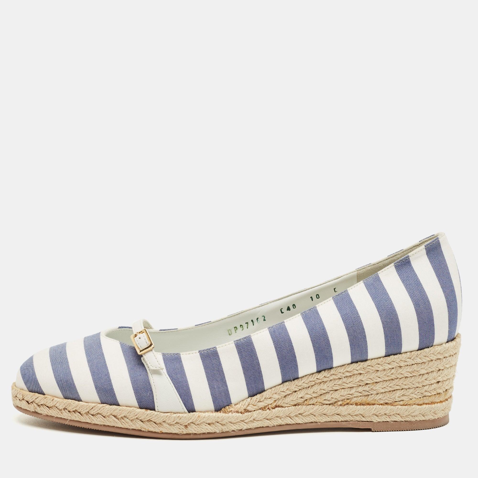 Blue Salvatore Ferragamo espadrilles for sale! Blue Salvatore Ferragamo Espadrilles for Women - Vestiaire  main image 4