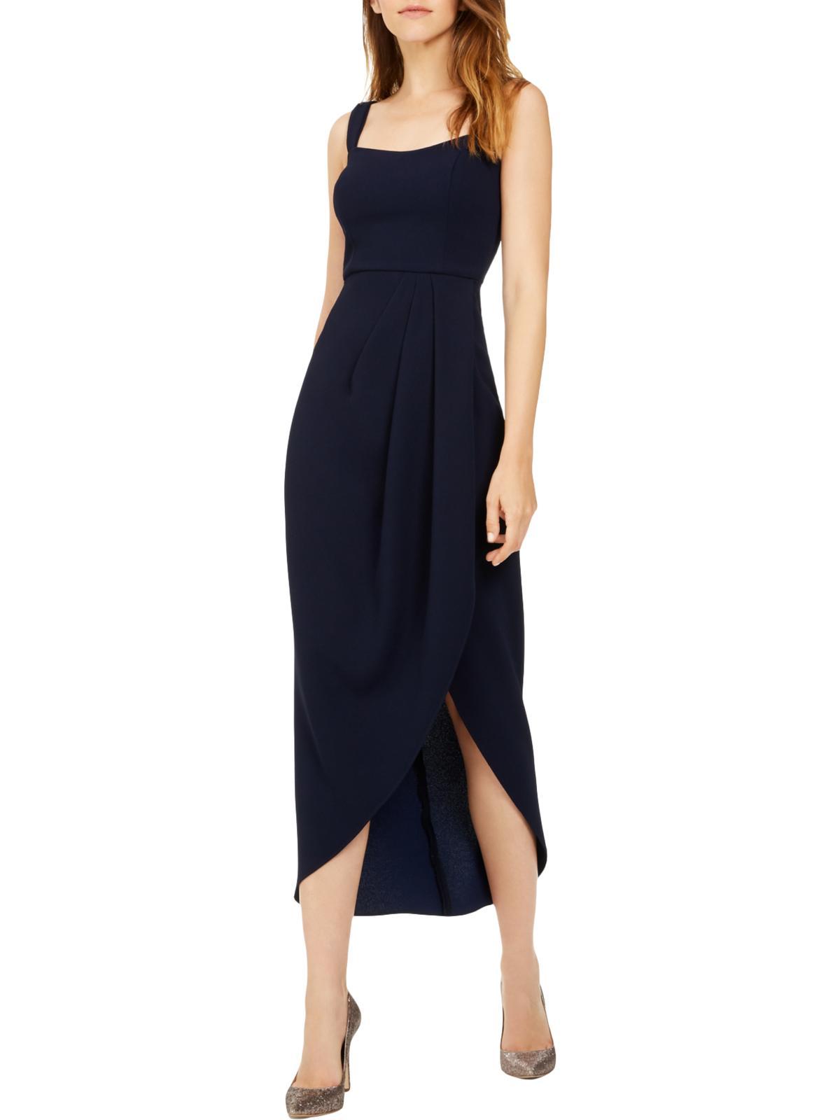Xscape Ruched Crepe Evening Dress in Blue | Lyst