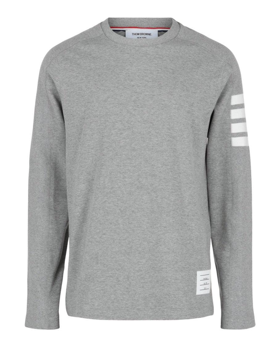 Tシャツ・カットソー THOM BROWNE LOGO OVERSIZED LONG SLEVEES TOP Thom Browne Womens Long Sleeve Oversized Tee Sz 40 (Small