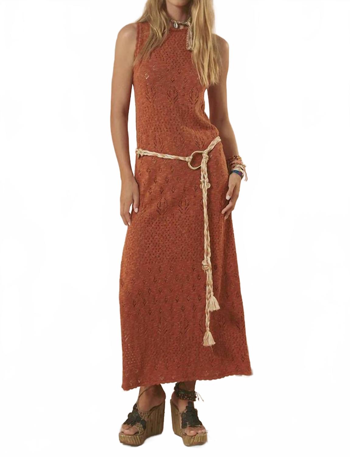spell brown dress Spell And The Gypsy Collective Brown Dress With Peach Design Size Smal –  LuxAnthropy