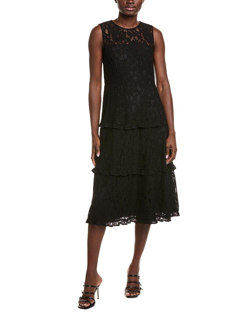 chinese dress ladies Anne Klein Allover Lace Shift Dress, Black / 0 main image 1