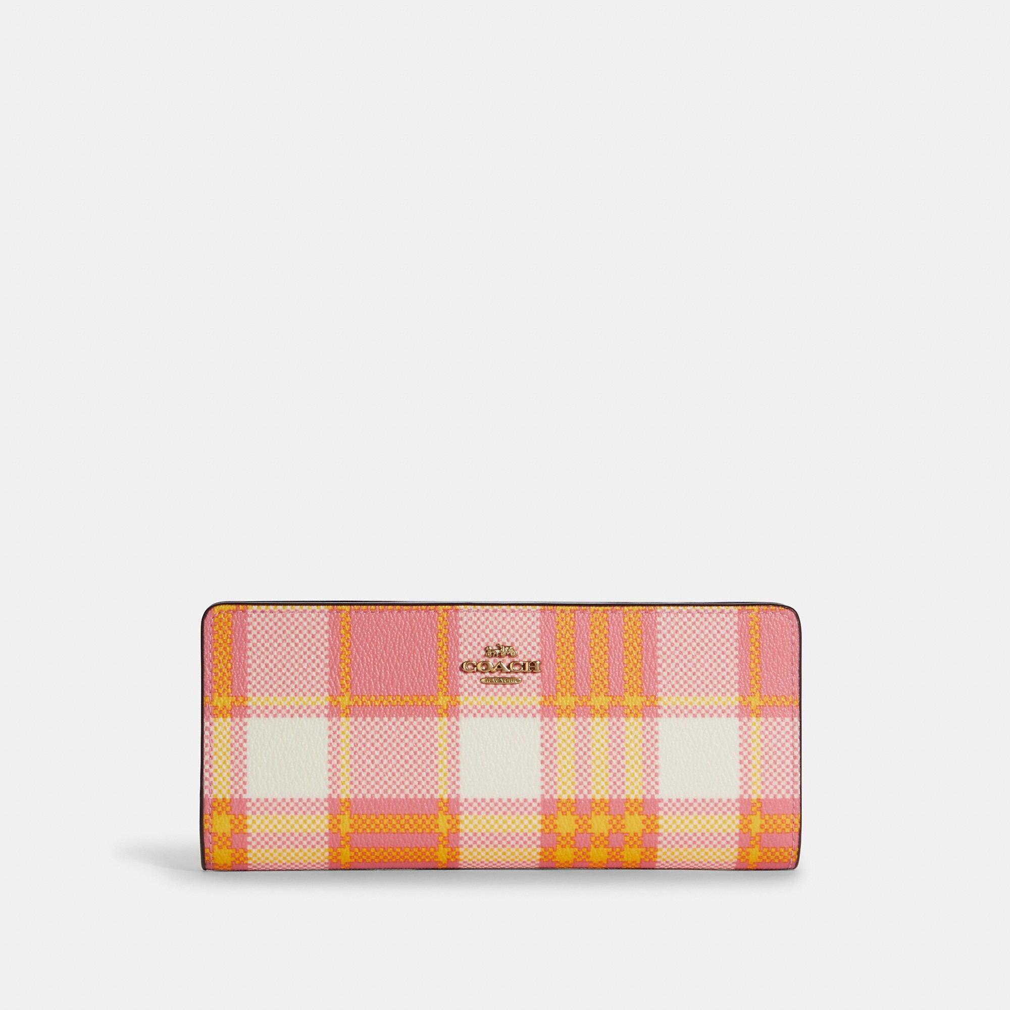 Coach buffalo plaid wallet new arrivals