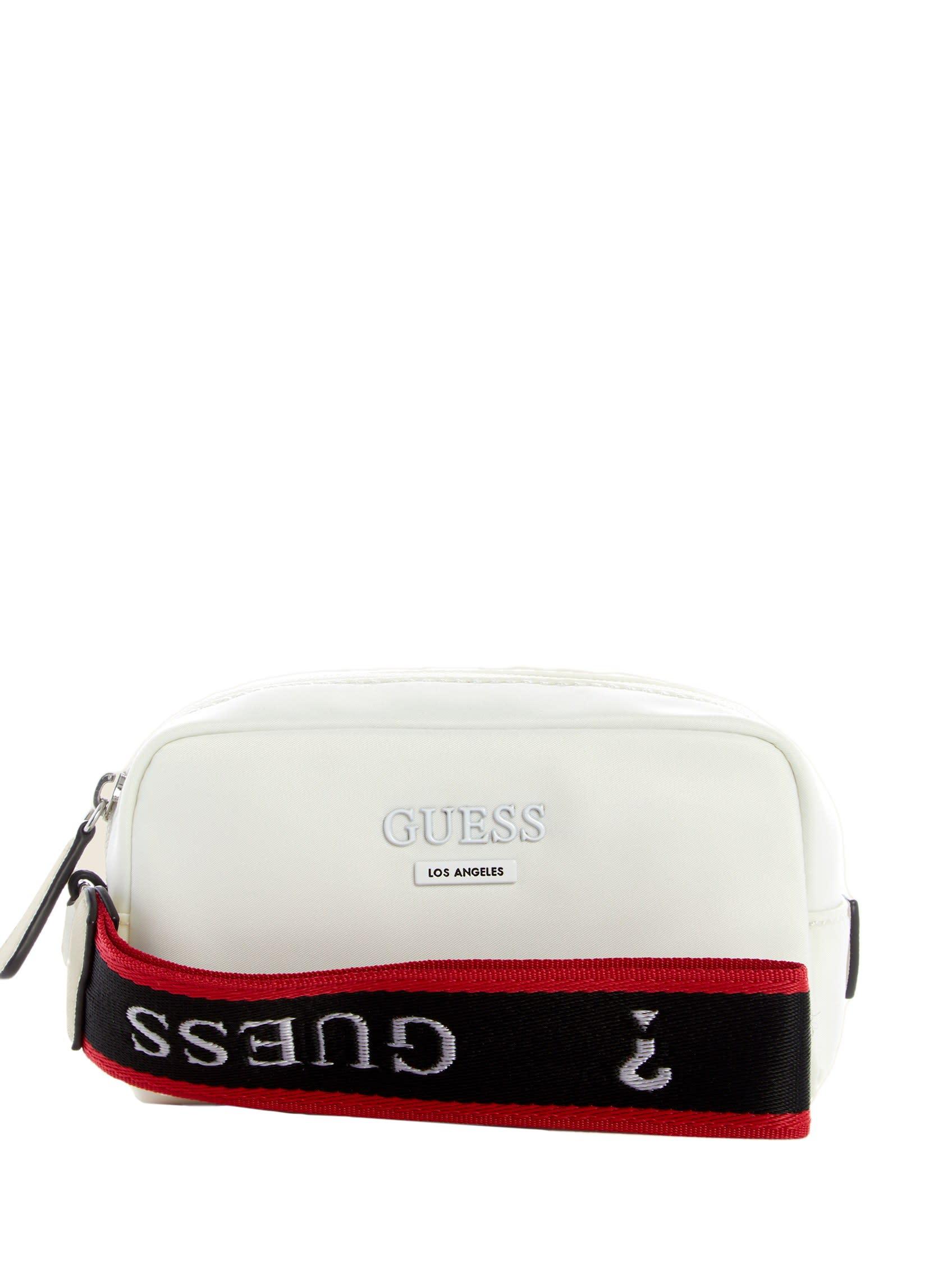 Guess Factory Monroe Wristlet Pouch in White | Lyst