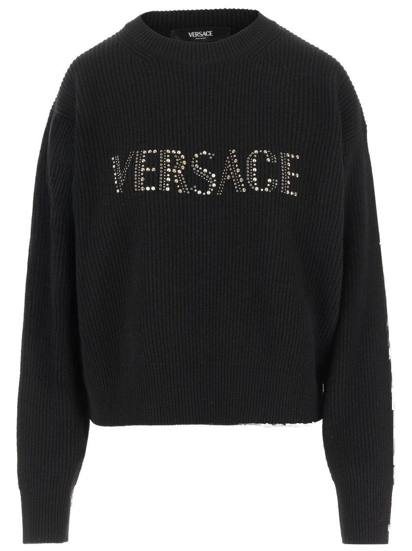 【送料&関税込】Versace Sweater With Side Buckles VERSACE Buckle Knit Sweater | REVERSIBLE