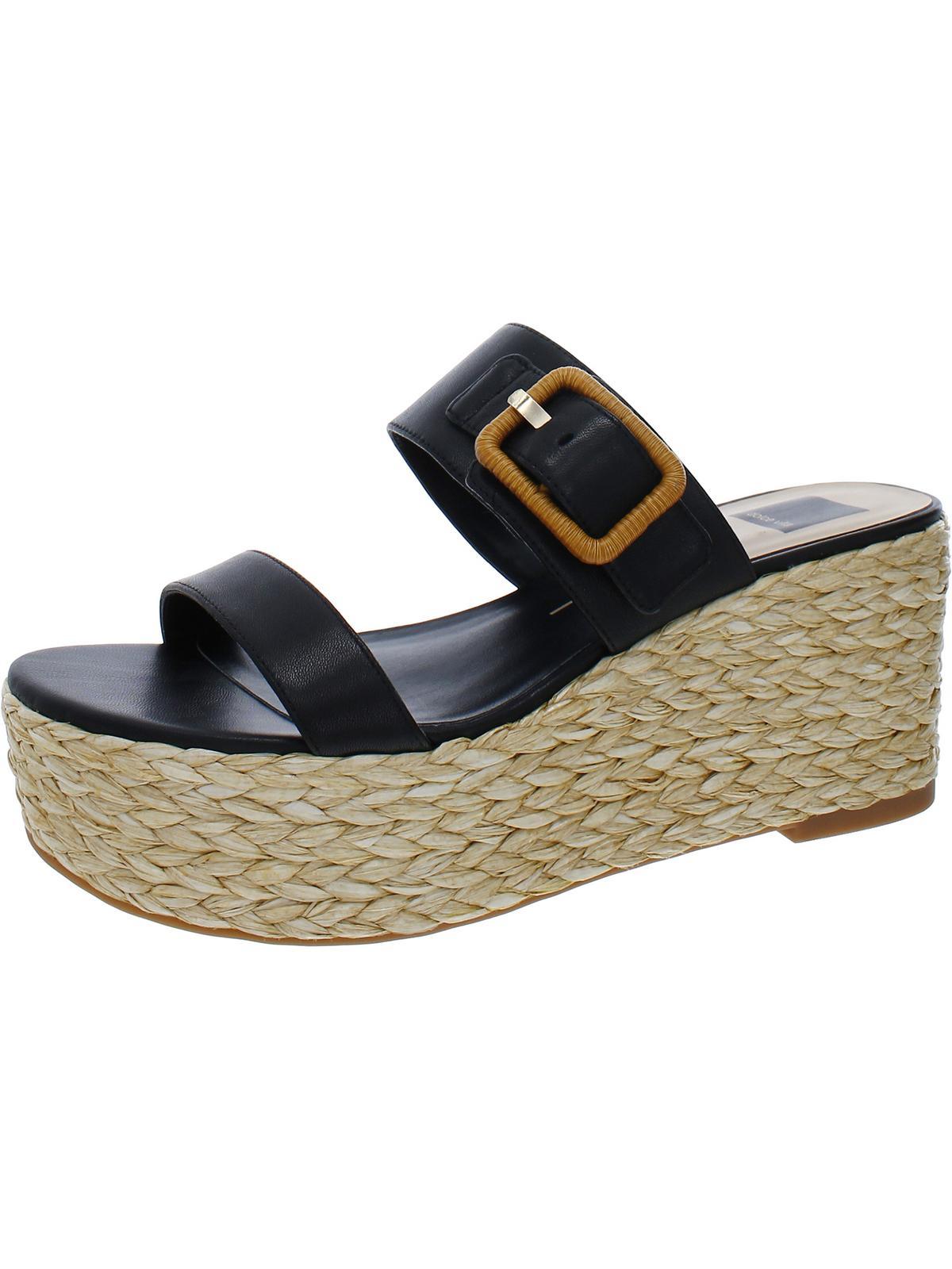 Dolce Vita Thorin Leather Platform Wedge Sandals in Black Lyst