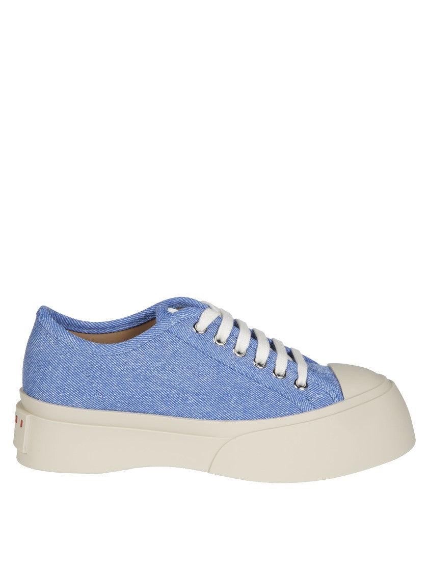 スニーカー Marni Textured Blue Sneakers With Cream Sole Marni Textured Blue Sneakers With Cream Sole | ShopSimon
