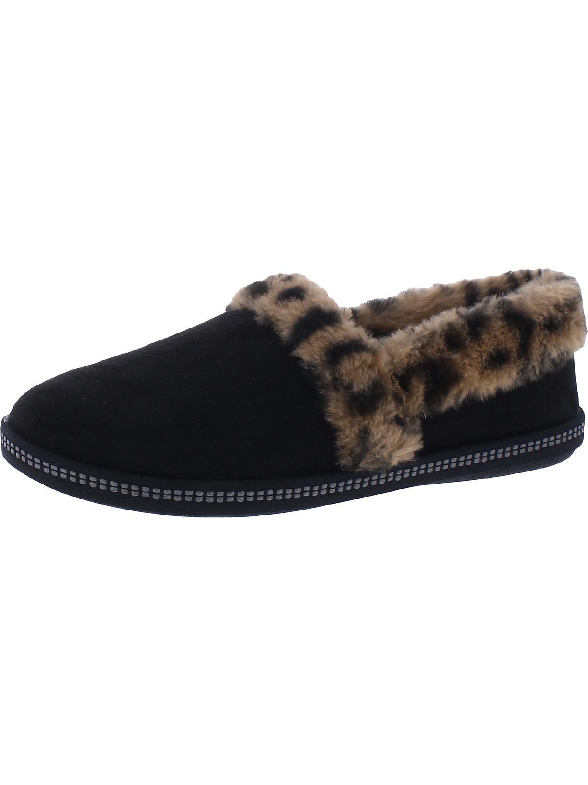 Skechers Cozy Campfirefrisky Gal Faux Fur Animal Print Loafer Slippers