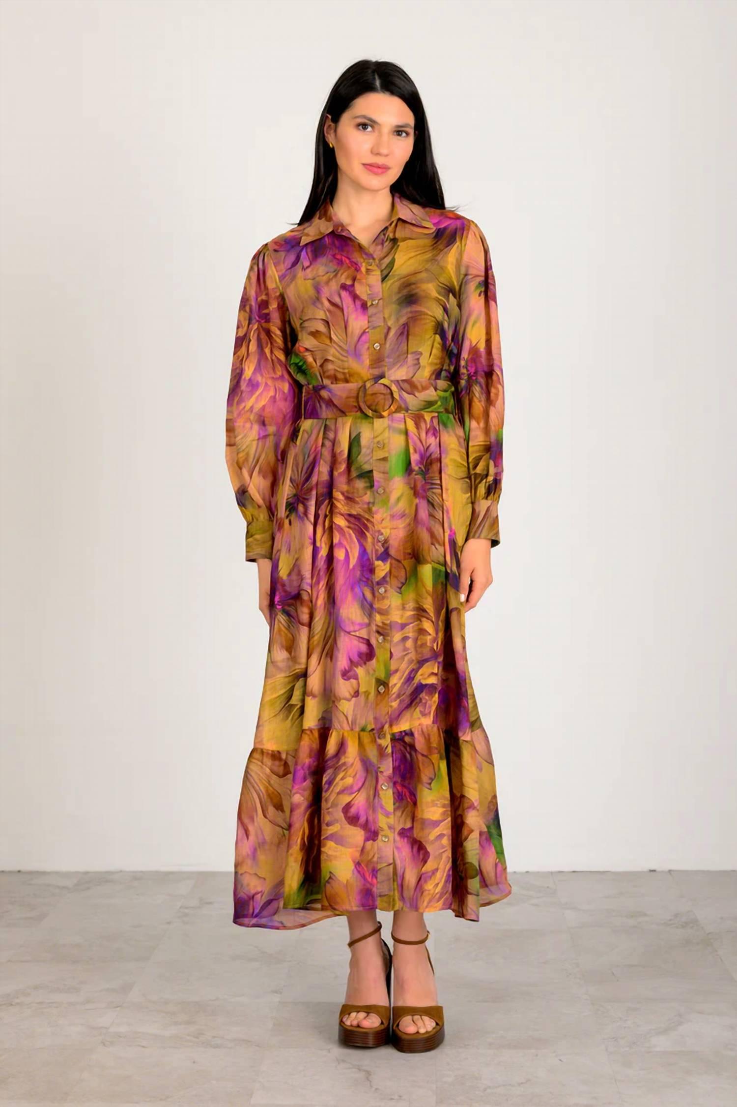 lavender brown wrap dress Lavender Brown Silk Wrap Dress