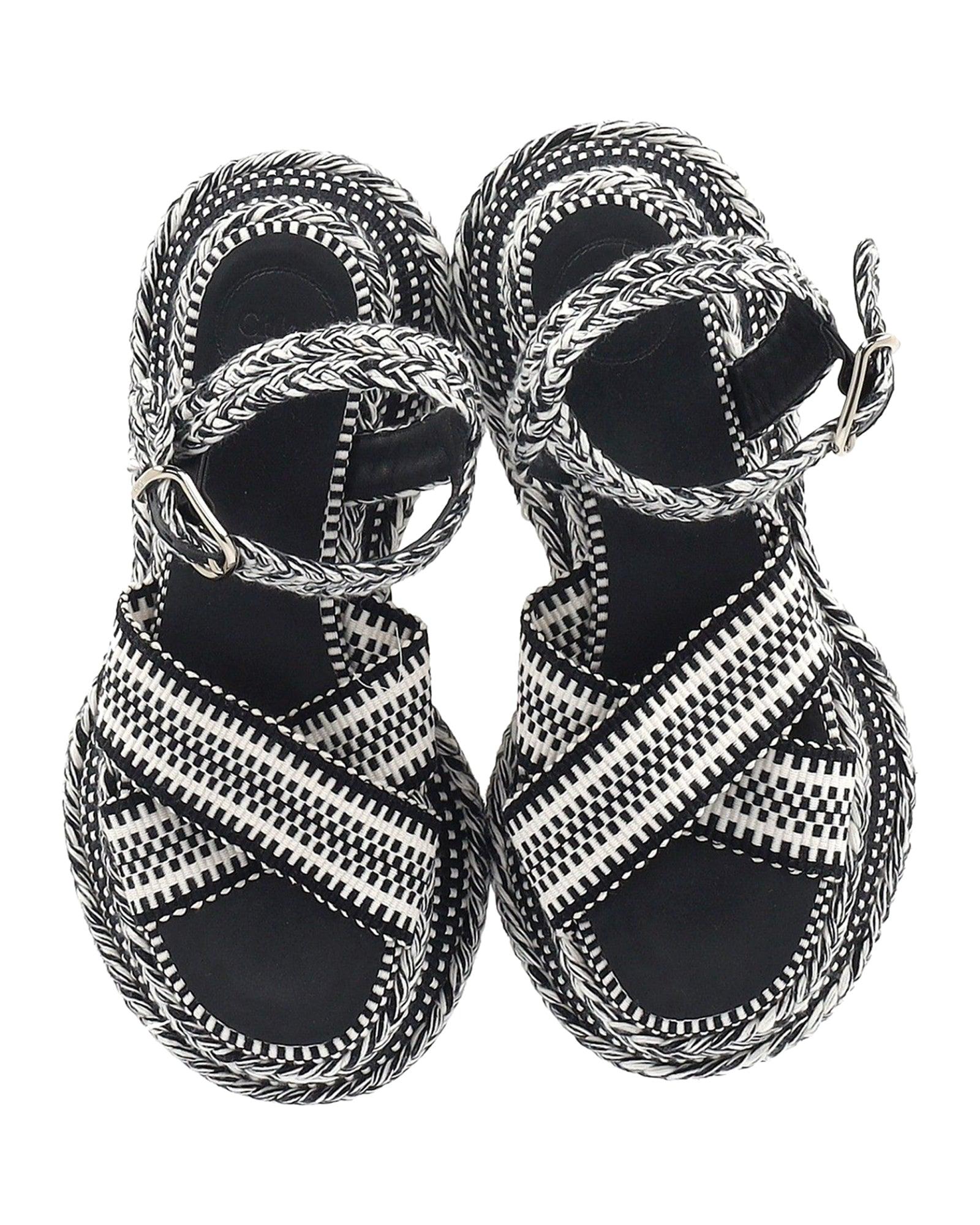 Chloé Chloè Meril Flat Platform Sandals in Black | Lyst