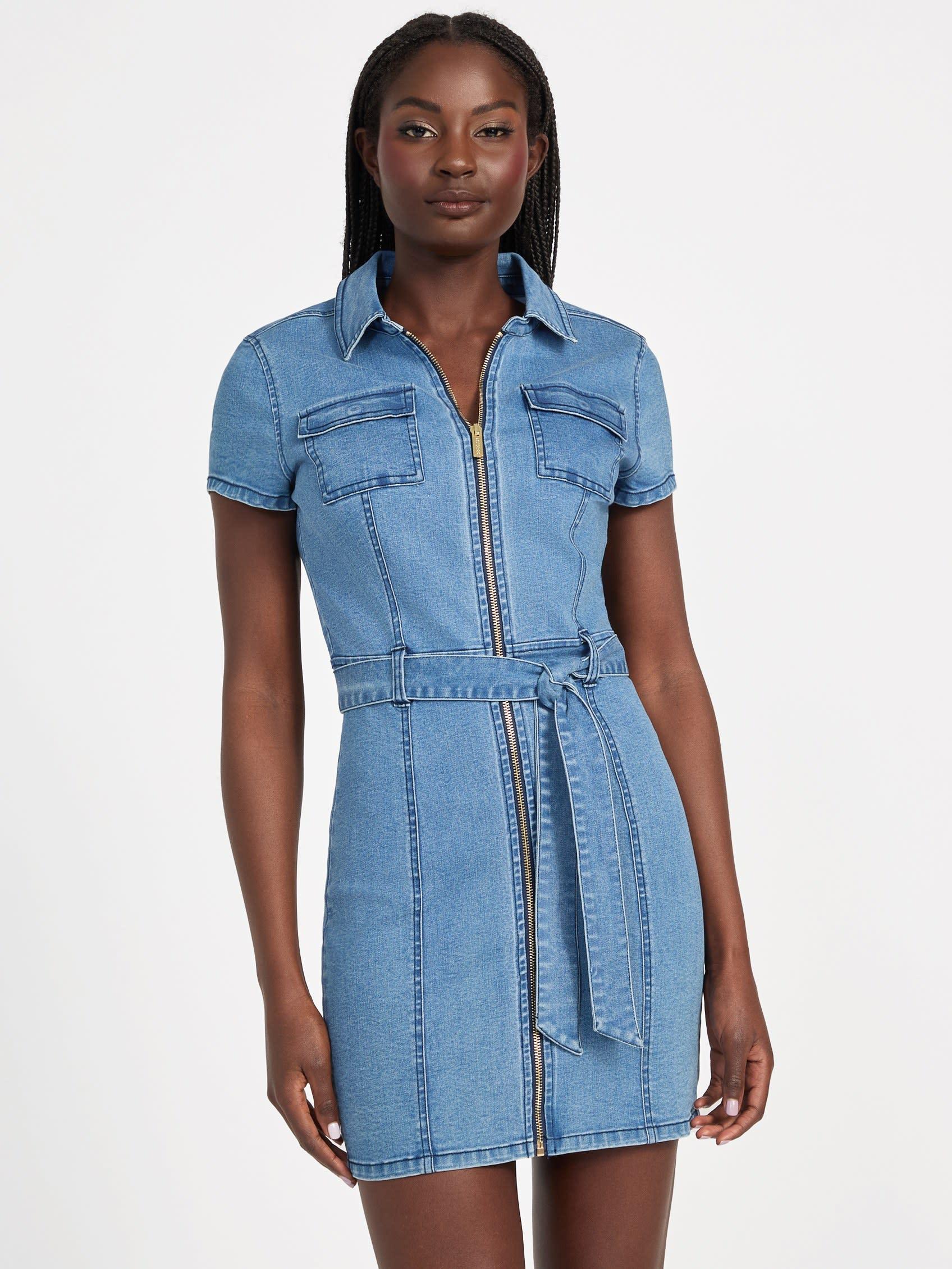 g by guess denim dress Women's Large 'guess' Denim-like Dress