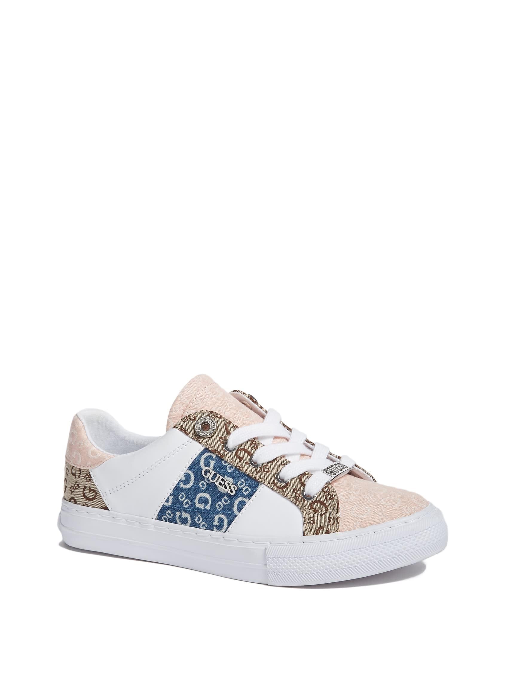 Guess Factory Look At Low-top Logo Sneakers in Pink | Lyst