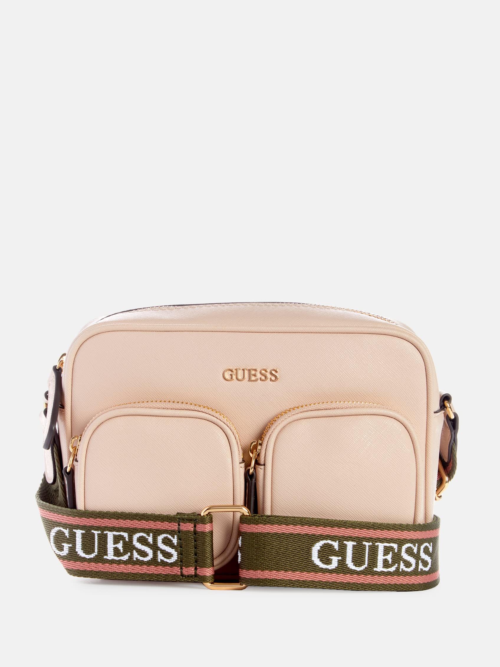 Guess Factory Pennywise Top Zip Crossbody in Natural | Lyst