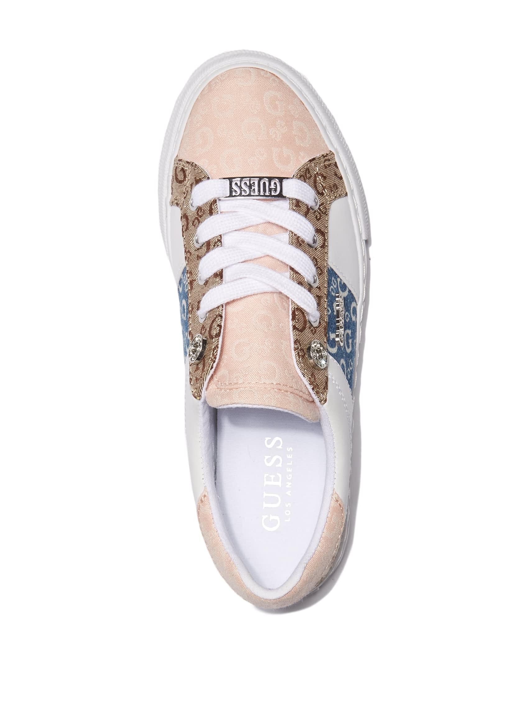 Guess Factory Look At Low-top Logo Sneakers in Pink | Lyst