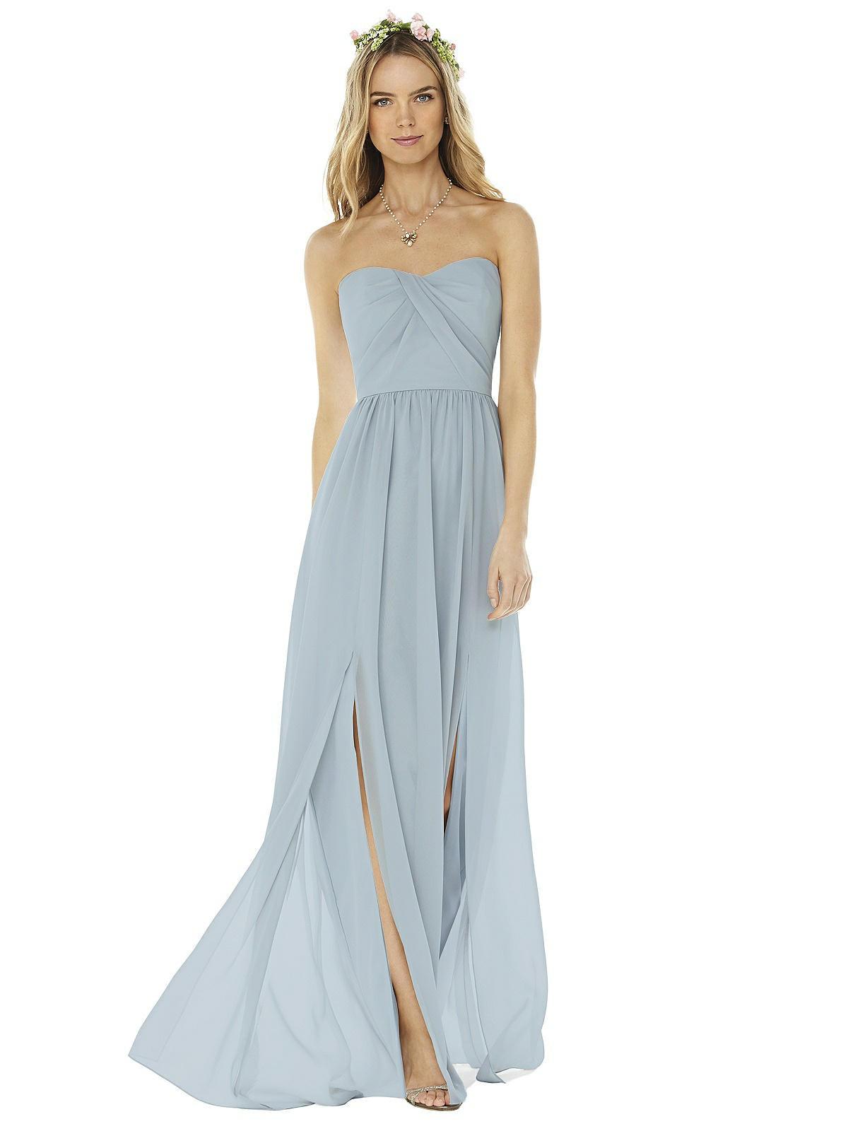 bridesmaid dresses for darker skin tones Social Bridesmaid 8223 Scarf Tie High-neck Halter Maxi Slip Dress  YDG