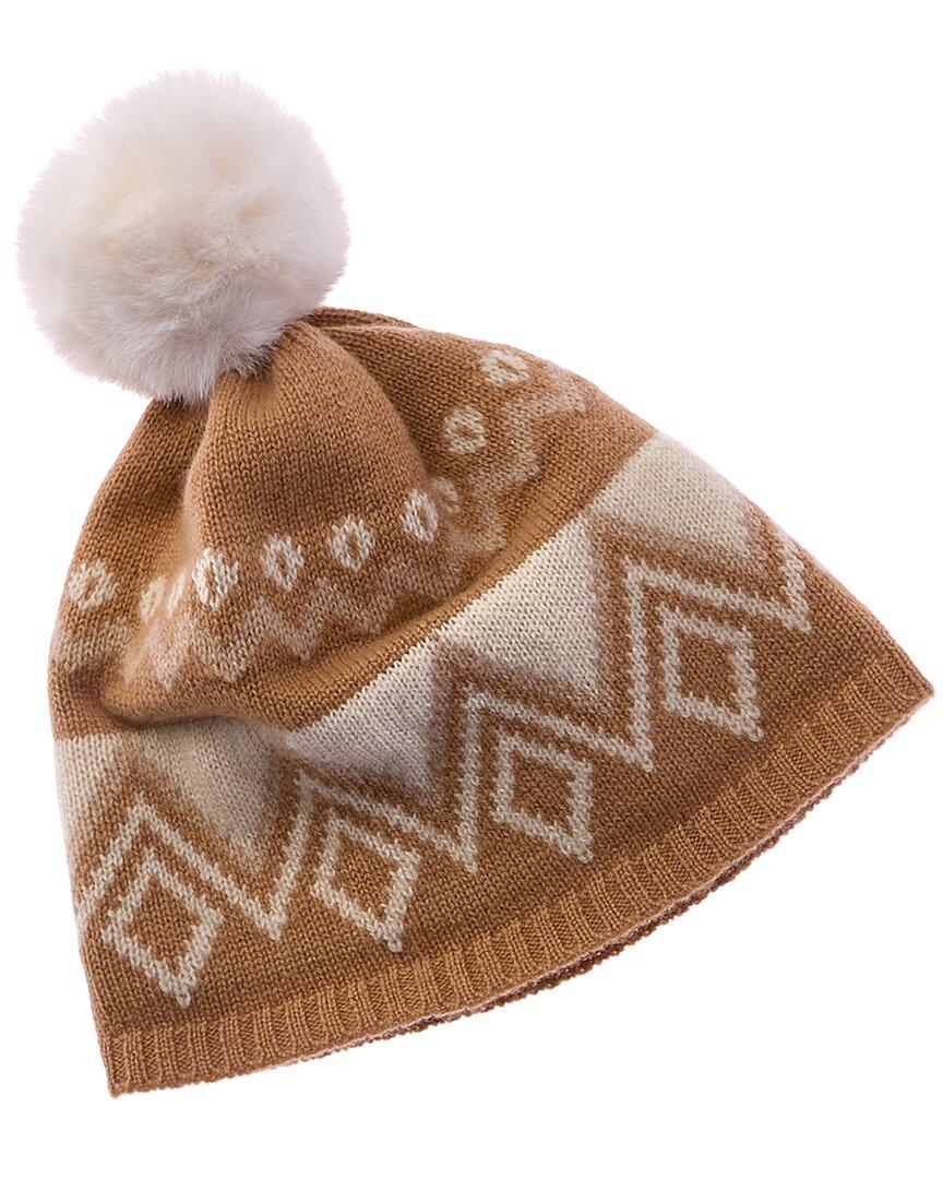 Hannah Rose Cashmere Fairisle Knit Hat Hannah Rose Fairisle Cashmere Hat | ShopSimon main image 2