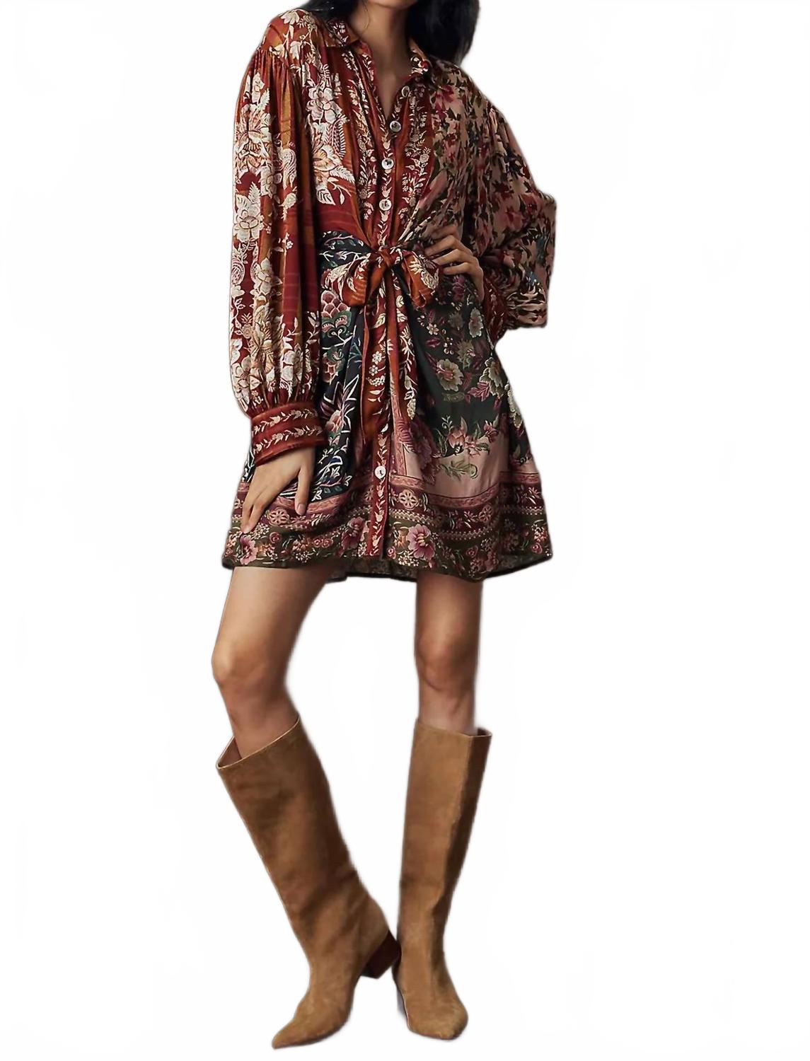 farm rio winter garden mini dress Farm Rio Winter Garden Mix Mini Dress