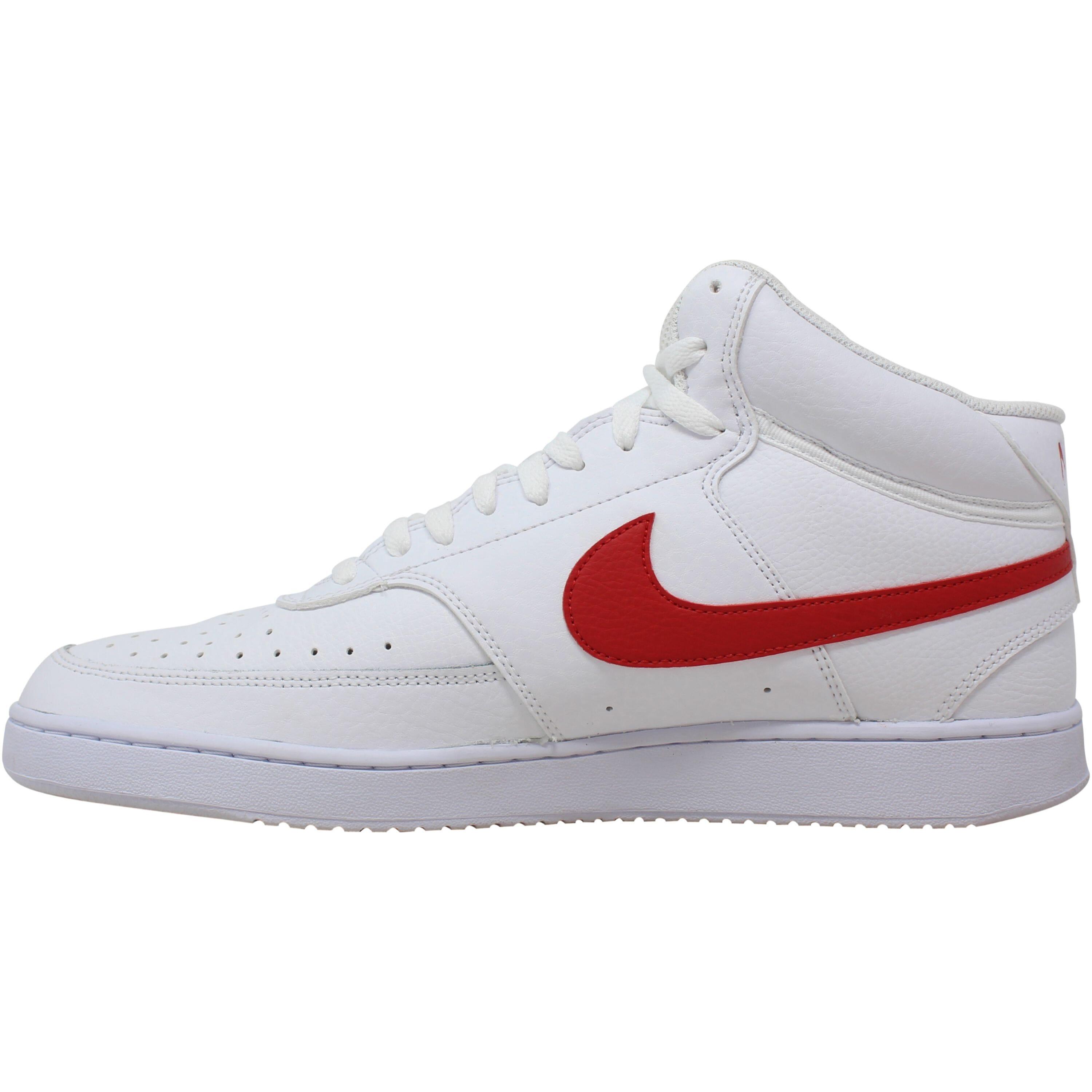 Nike Court Vision Mid /university Red Cd5466-105 in White for Men | Lyst