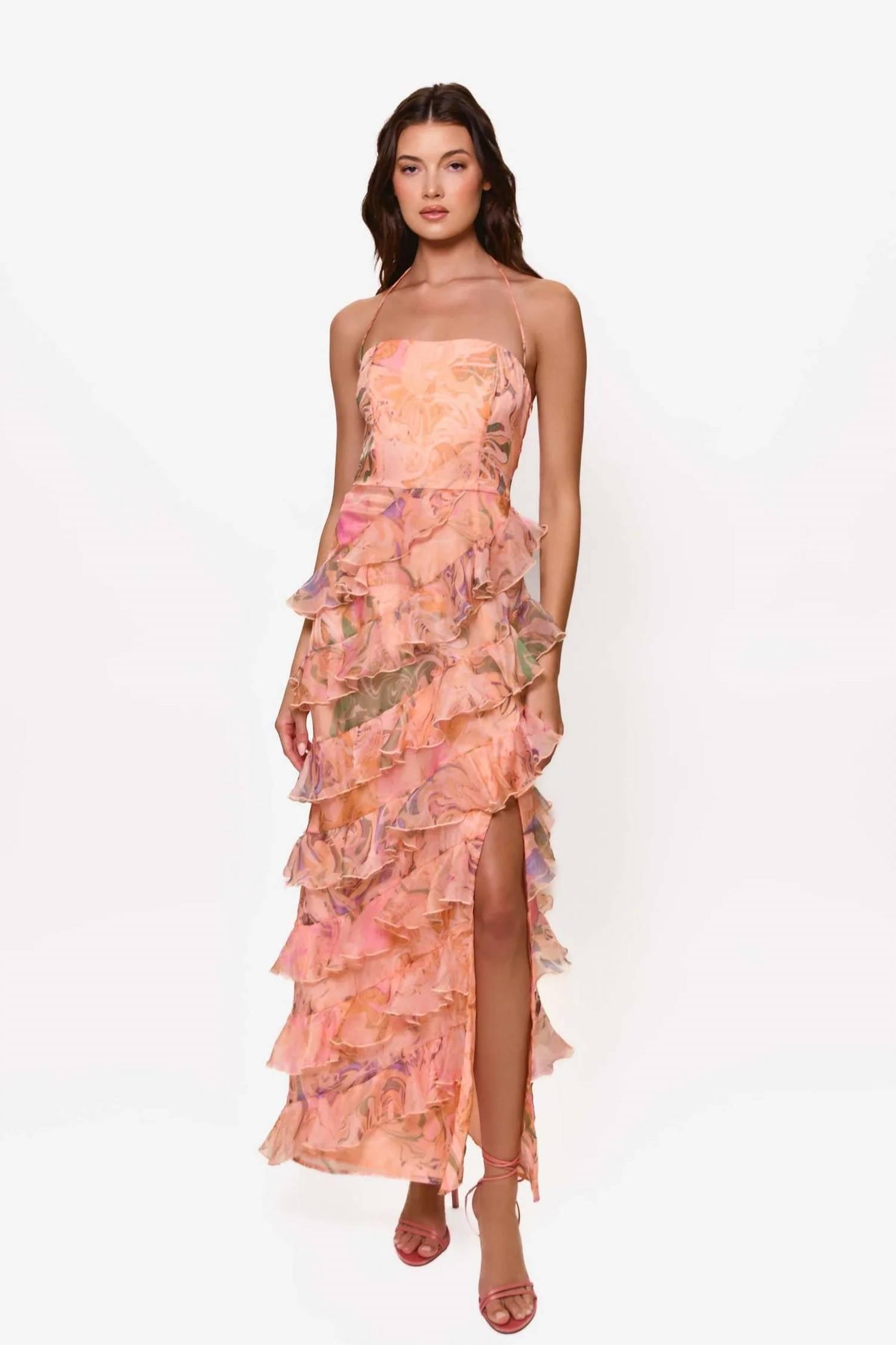 hutch colorblock bow maxi dress Hutch Colorblock Bow-Front Velvet Dress
