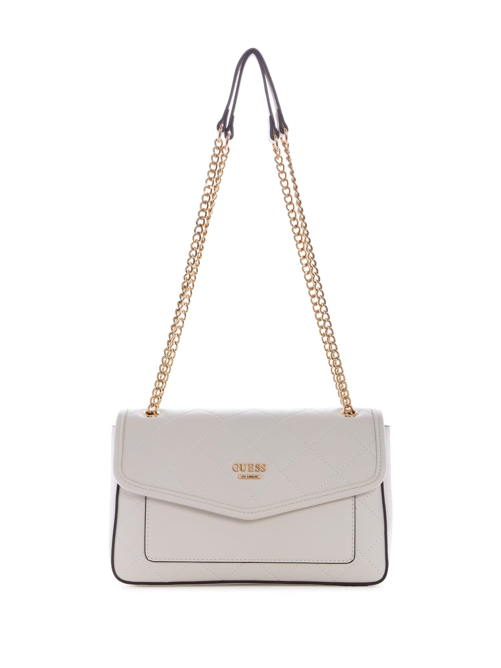 Guess Factory Alenna Quilted Flap Crossbody in White | Lyst