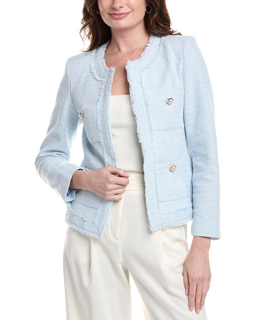 【nanette lepore】ツイード　ジャケット Nanette Lepore Tweed Open-Front Blazer Jacket in Gray | Lyst