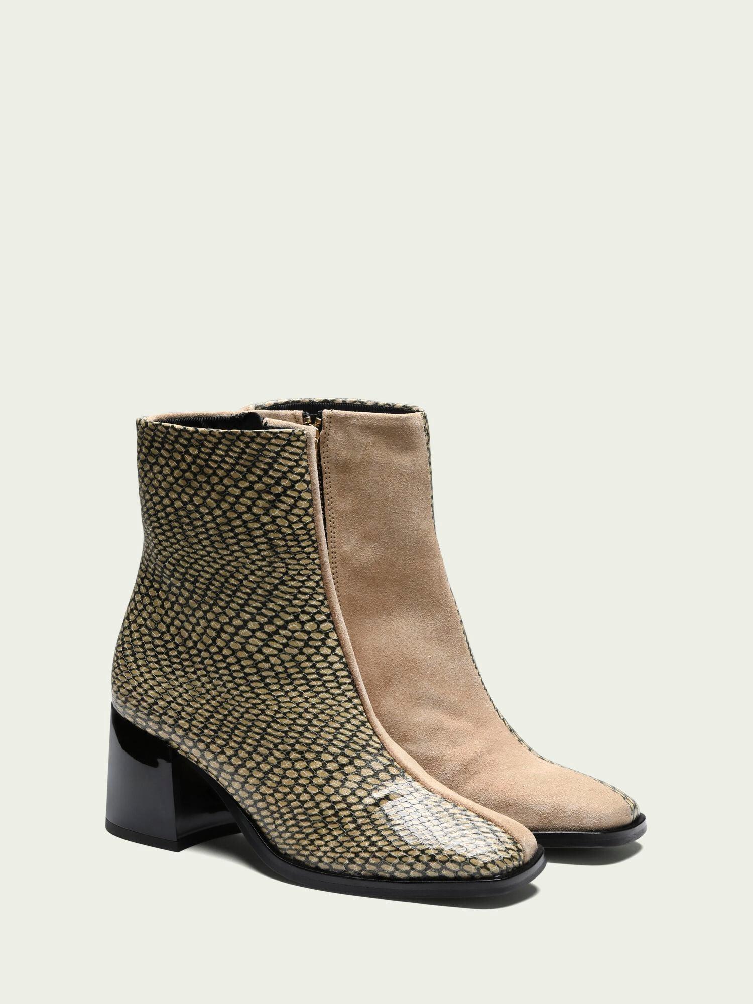 Scotch & Soda Florence - Suede Lether Ankle Boots in Natural | Lyst