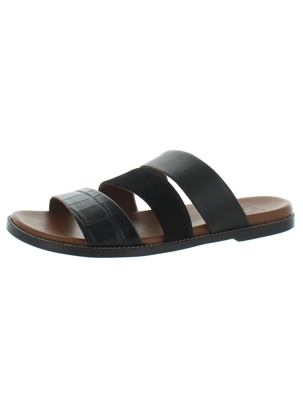 Naturalizer Kellie Leather Slip On Slides in Black | Lyst