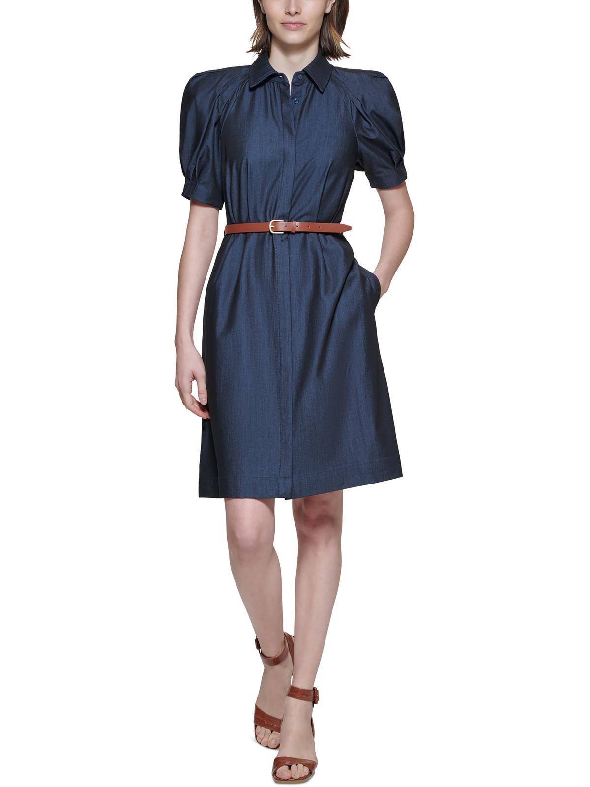 Navy blue calvin klein dress deals