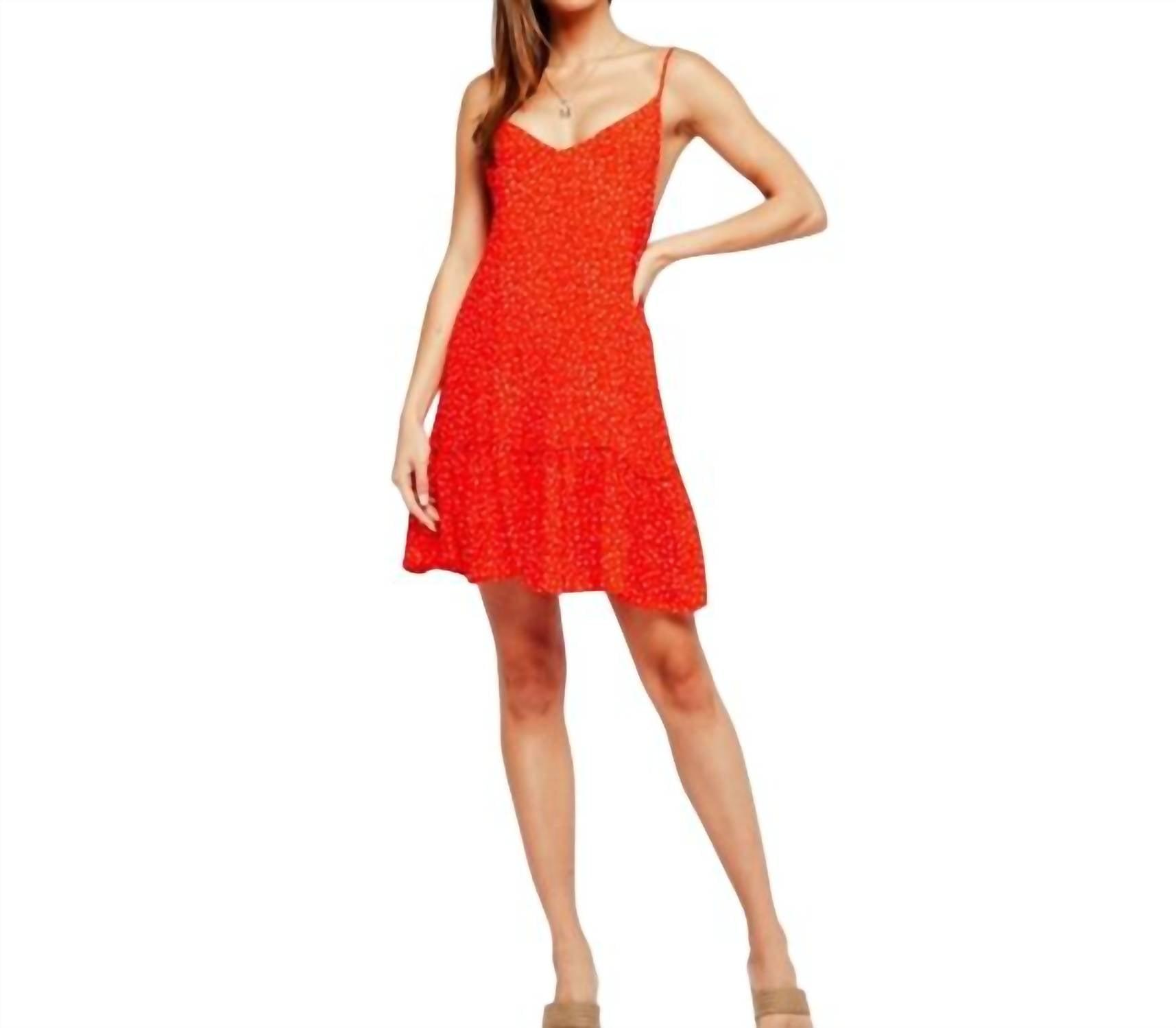 strapless open back dress Olivaceous Burgundy Slip Dress main image 1