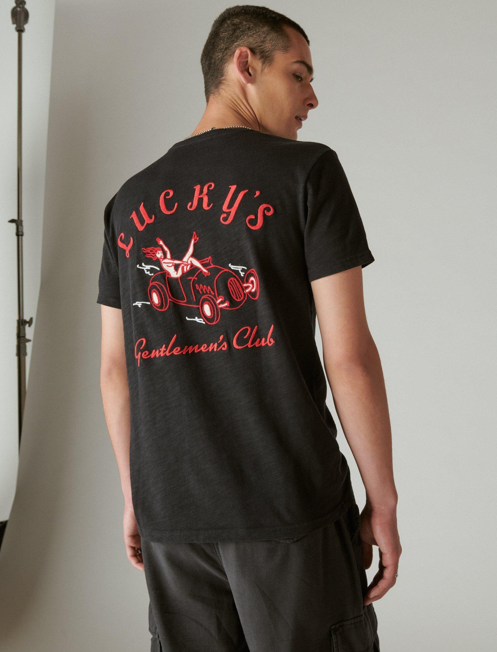 Lucky Brand Lucky's Club Tee in Black for Men