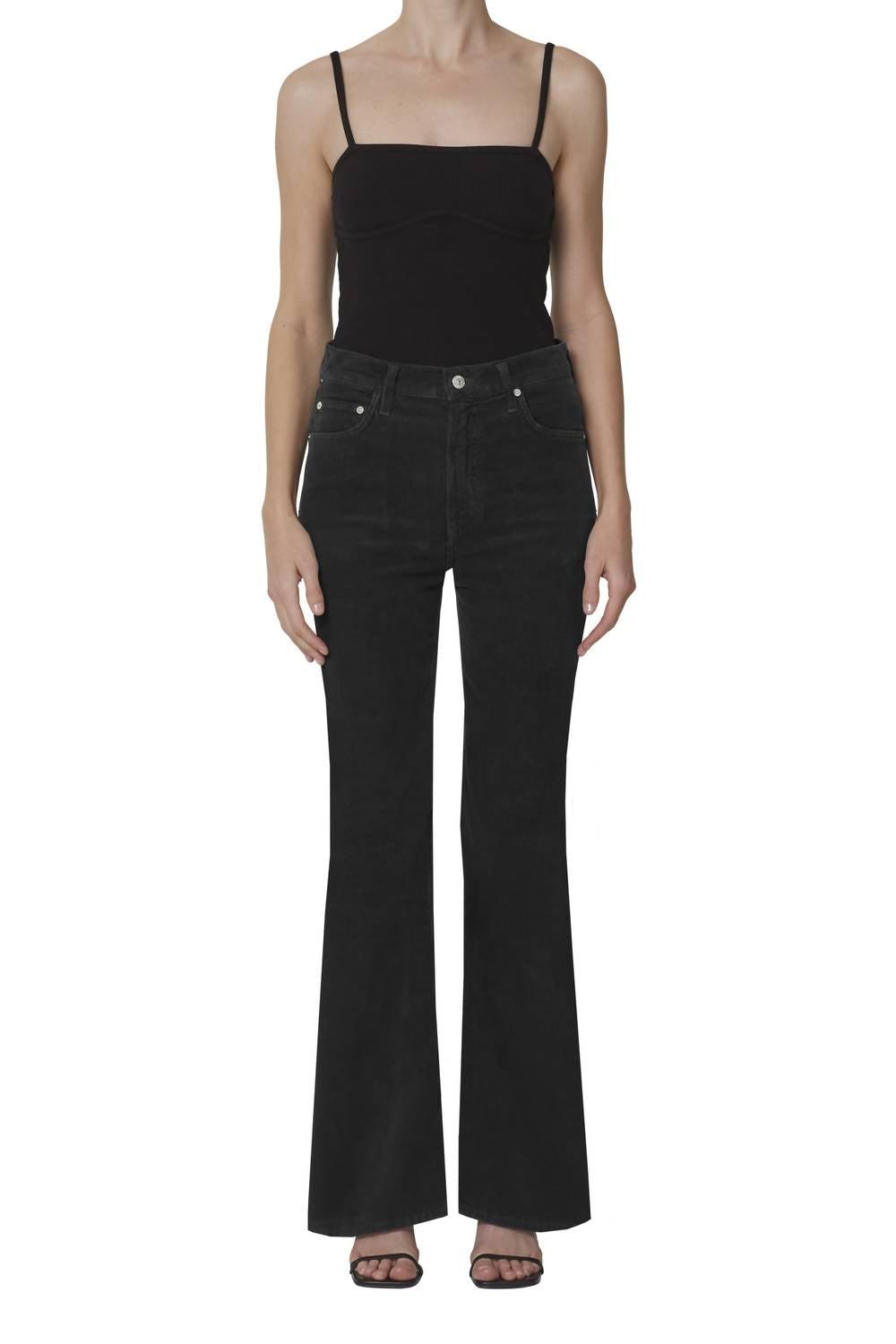 Citizens of Humanity Isola Flare 32 Inch Cord In Washed Charcoal