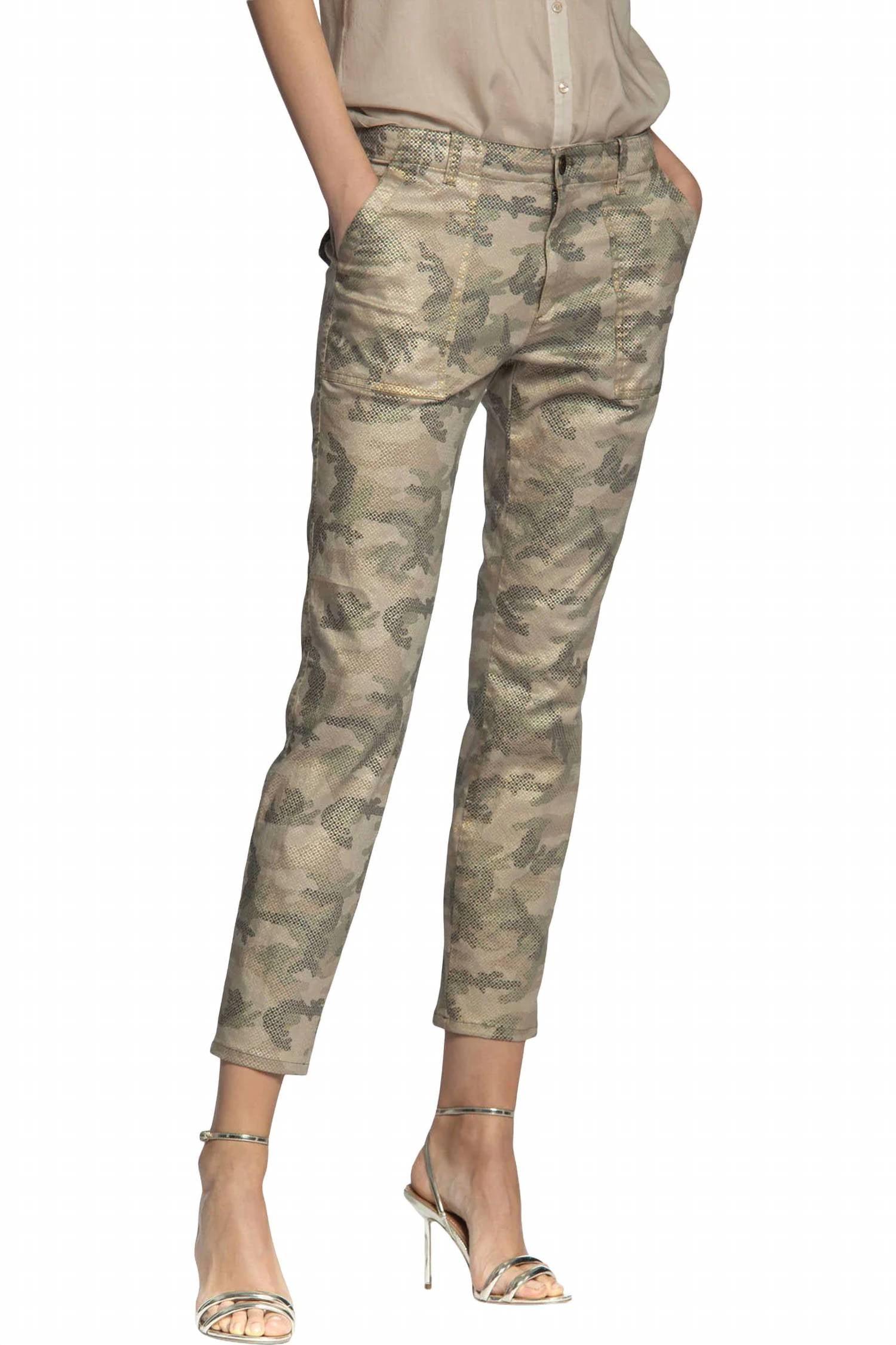 Mason's Jaqueline Fatique Embossed Camo Pants in Natural | Lyst